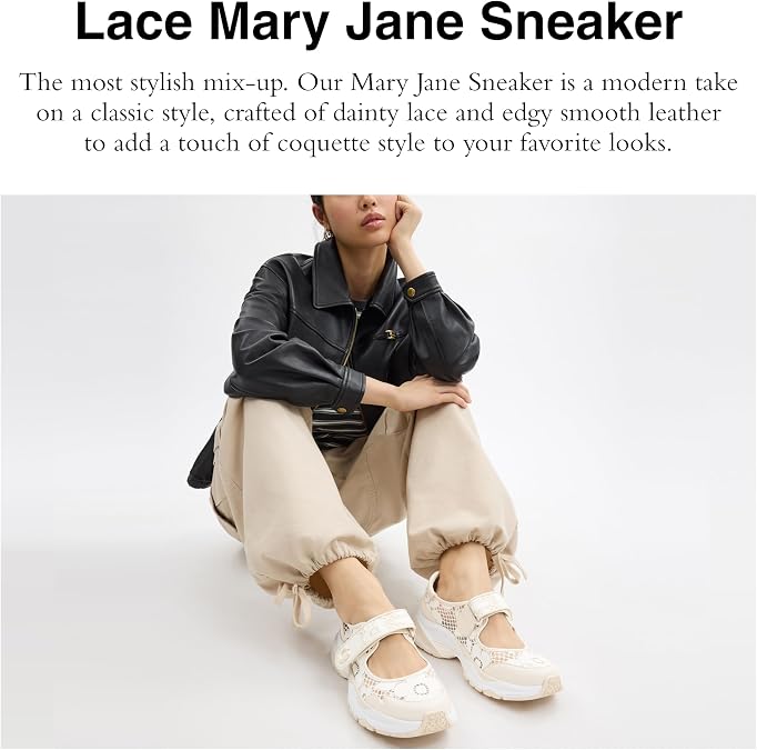 Coach Womens Lace Mary Jane Sneaker