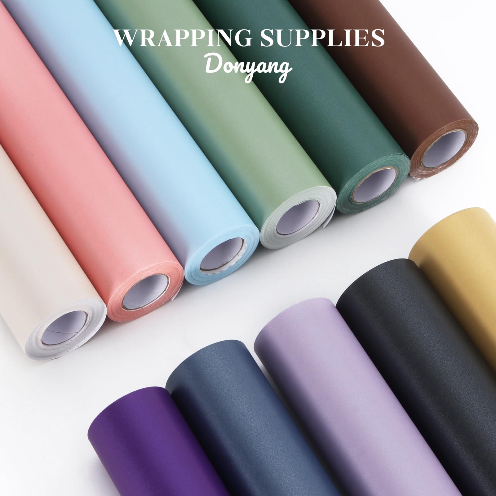 Goldfarbenes mattes Geschenkpapier, 43,2 x 10,1 m, einfarbig, Weihnachtsgeschenkpapier, Perlglanzpapier, Kunst-Bastelpapierrolle, Geschenkpapier für Hochzeit, Valentinstag, Geburtstag, Weihnachten