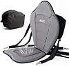 Leader Accessories Kayak Seats Paddle Board Seat Universal Padded Canoe SUP Seat with Back Support - Deluxe Kayak Chair Seat Cushion with Storage Bag