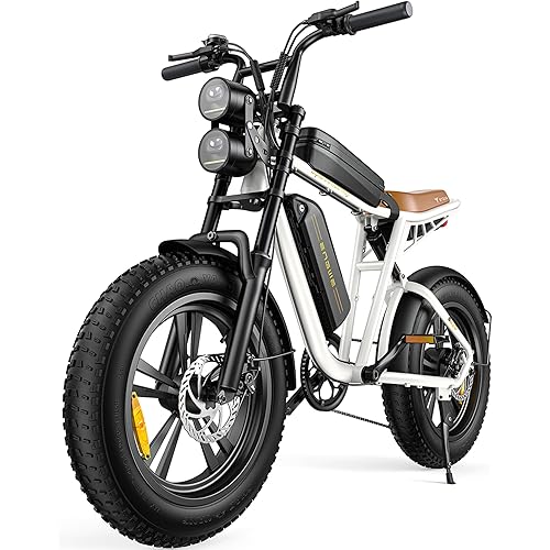 ENGWE 1200W Peak Moped Style Ebike 75N.m Torque 28MPH Top Speed Off-Road Adventure - M20 2.0 Upgraded Electric Bike for Adults, 52V16A Single/ 31Ah Dual Battery Hydraulic Disc Brakes,UL Certified