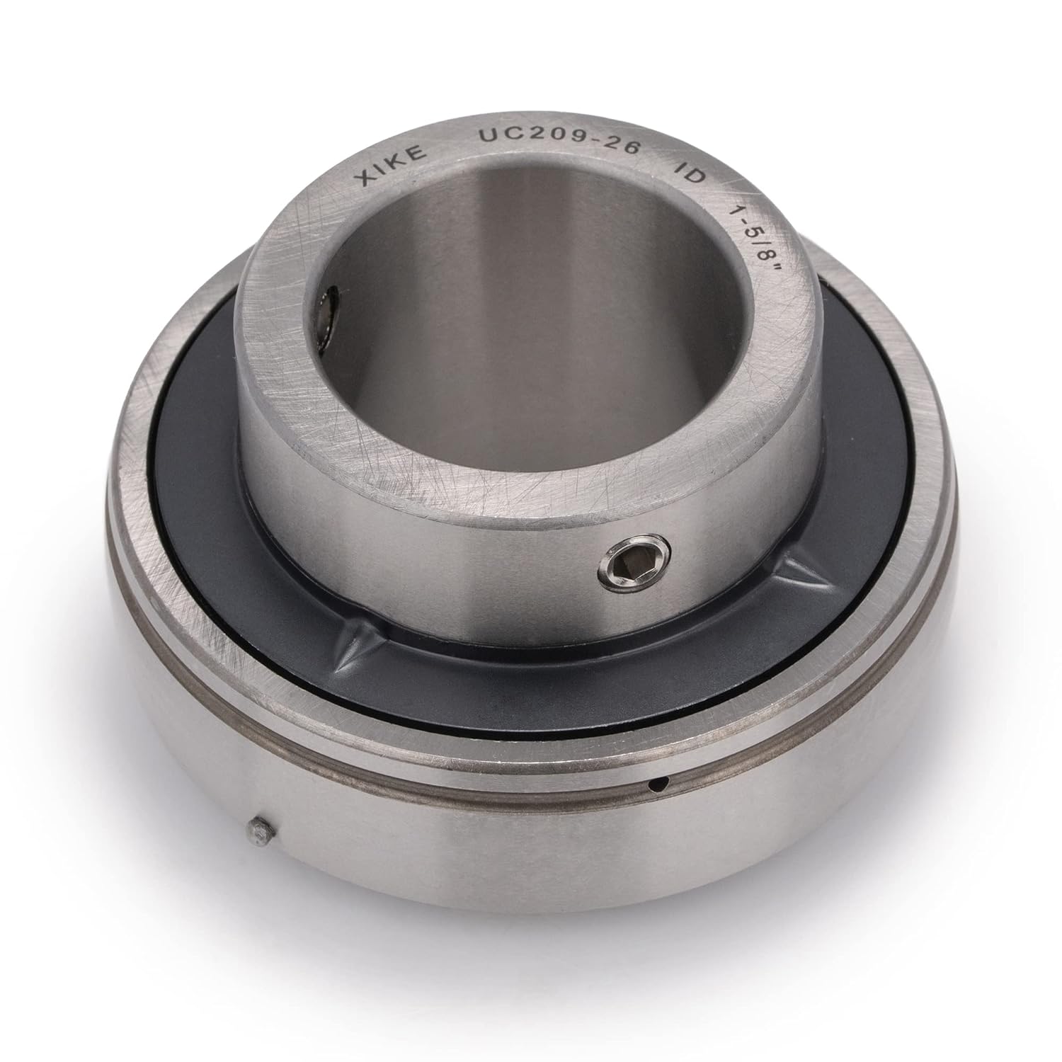 XIKE 2 Pcs Chrome Steel UC209-26 Bore 1-5/8" Insert Ball Bearings, with Sealed and Set Screw, Fits P209/F209/FL209/T209/PA209/FA209/FB209 and More Bearing Housings.