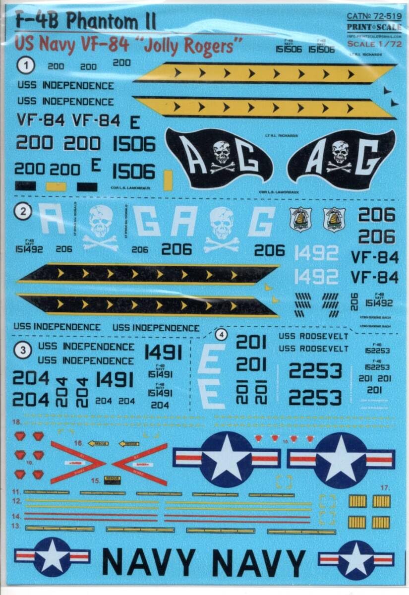Amazon | 1/72 Print Scaleプリントスケールデカール 72-519 F-4B