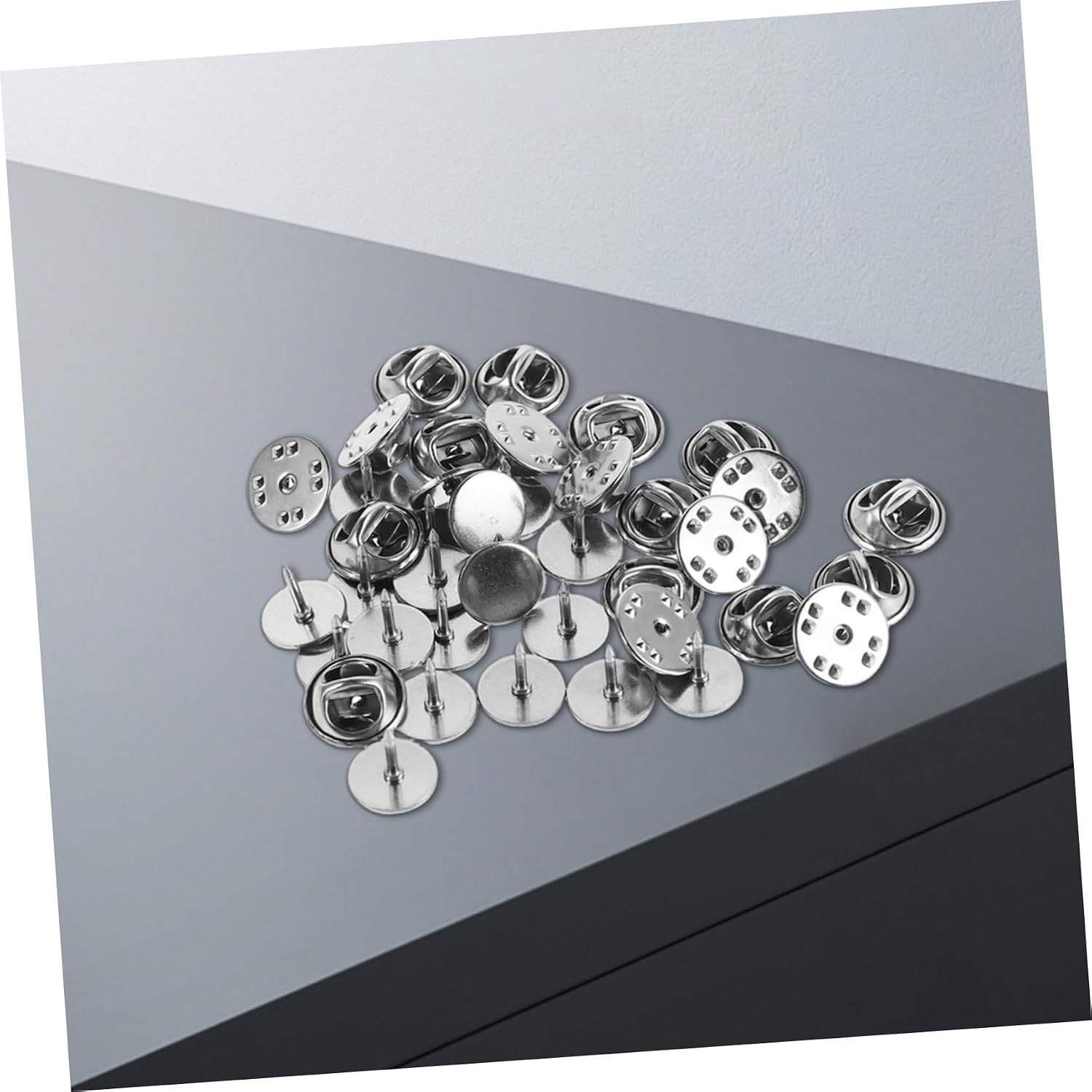 NOLITOY 20pcs Stainless Steel Locking Pin Backs for Crafts Vintage Pins DIY Jewelry Accessory Kit