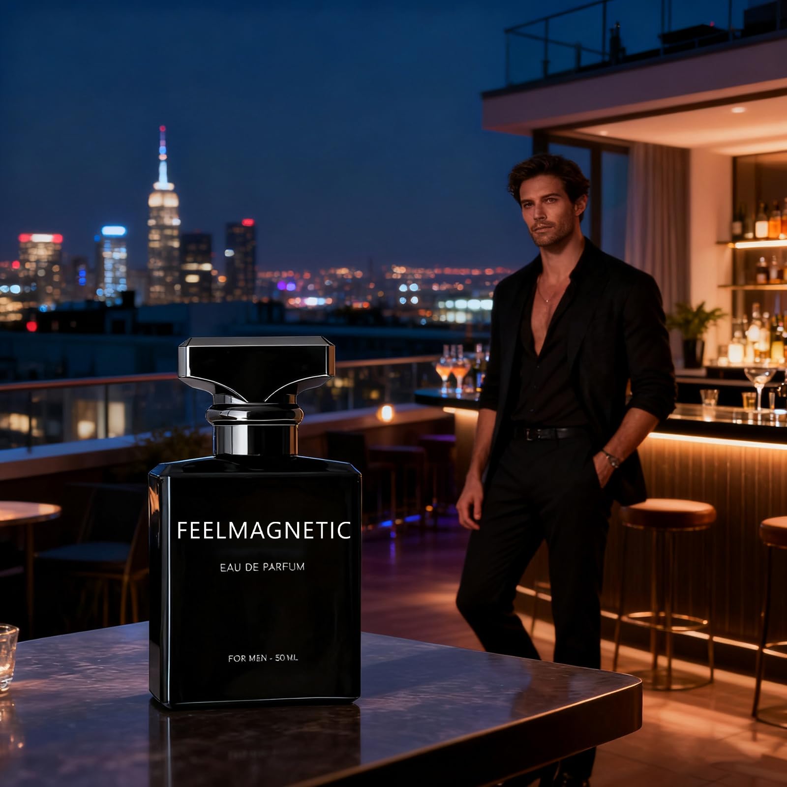 Pheromone-Infused Eau de Parfum Cologne with Vanilla, Amber, Musk & Spice