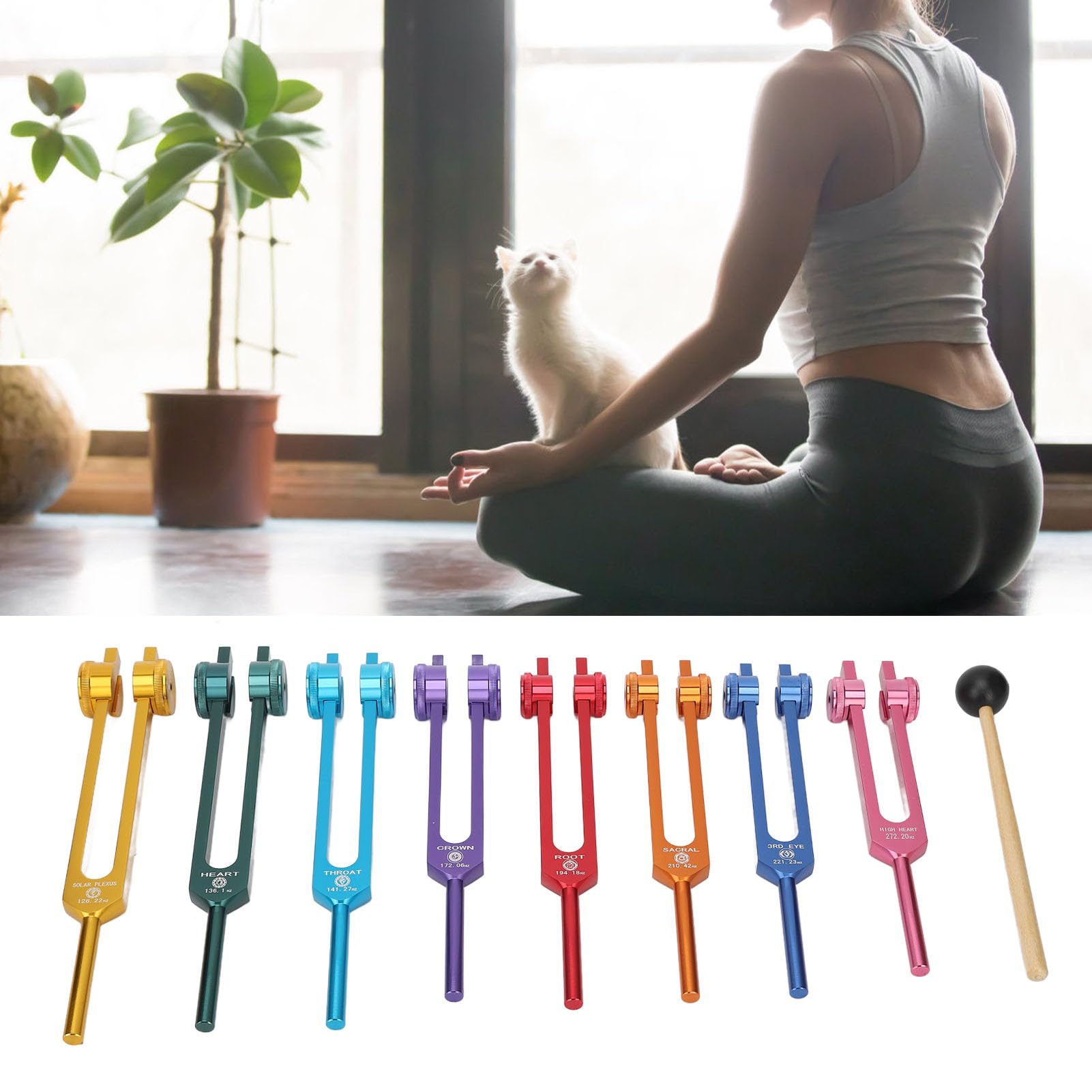 128 Hz/256 Hz/512 Hz Diapason In Lega Di Alluminio, Risposta In Frequenza Precisa, Set Di Strumenti Per La Meditazione E La Terapia (#1