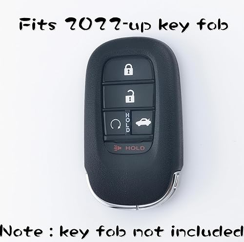 Miniatura 2 de 2 fundas para llavero remoto para Honda Accord Civic HR-V CR-V Pilot Sport SI EX-L EX Touring TPU 2022 2023, 5 botones (blanco (b)negro (b))