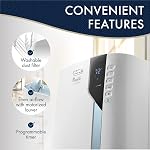 De'Longhi Portable Air Conditioner 14,000 BTU,cool extra large rooms up to 700 sq ft UV-C technology,motorized airflow,quiet,remote, AC Unit, window venting kit,EX390UVCARE, White