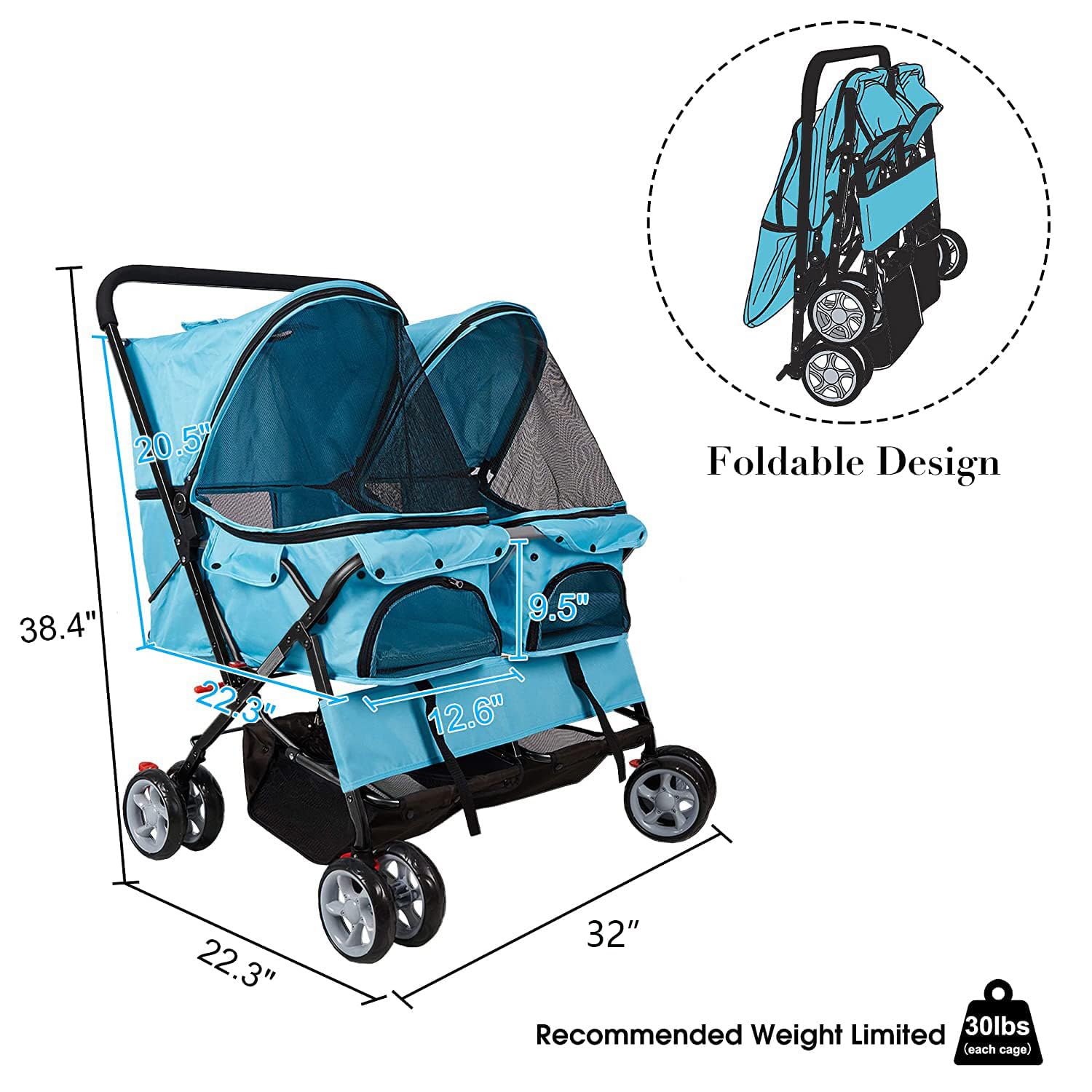 Ultimate Comfort on the Go: Double Pet Stroller Review for Your Furry Friends!
