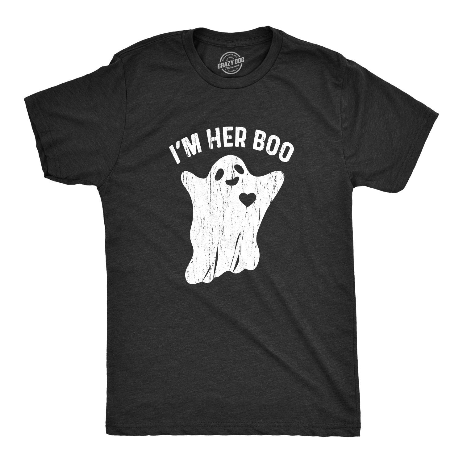 Crazy Dog T-ShirtsMens I'm Her Boo Tshirt Funny Halloween Ghost Dating Relationship Tee