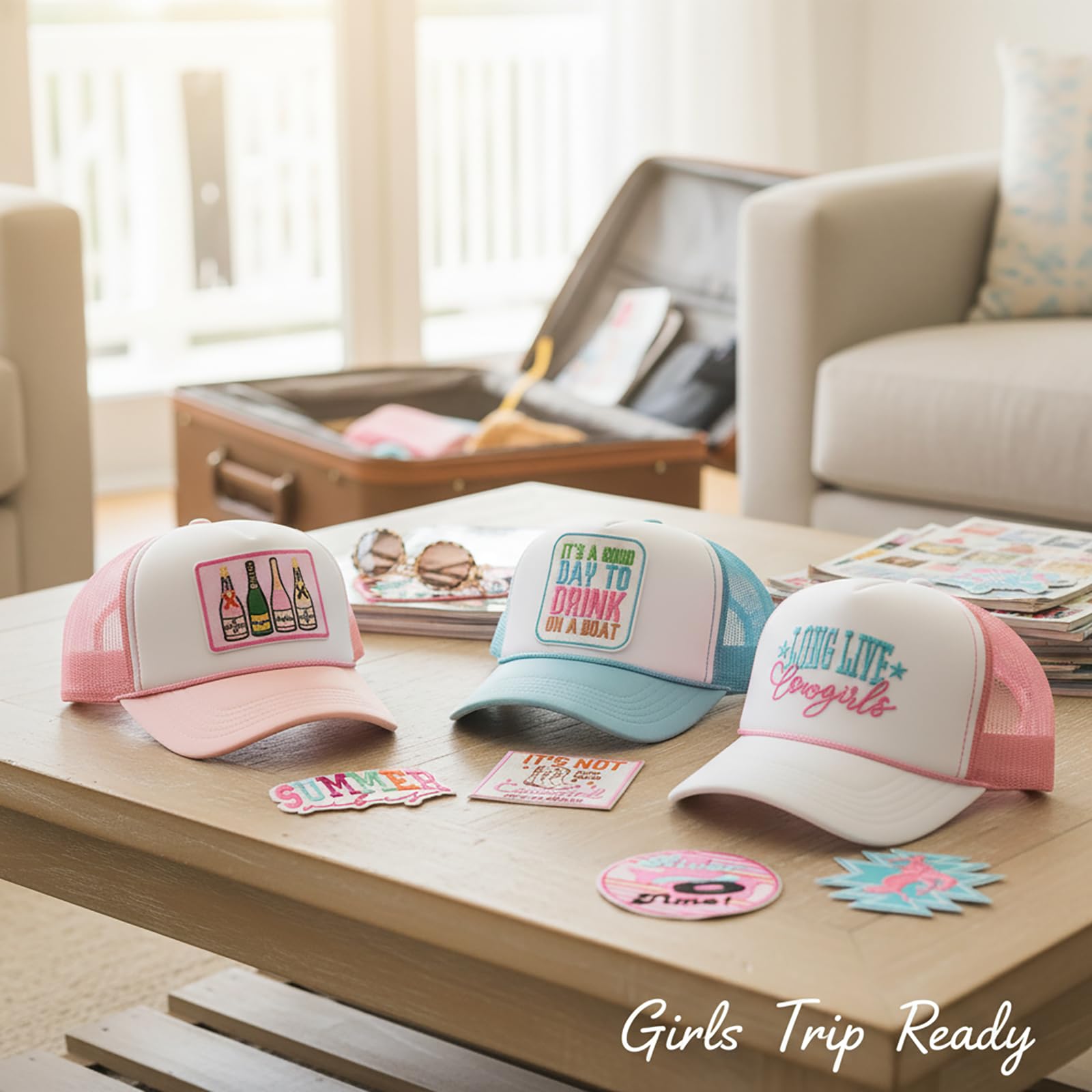 12 divertidos parches bordados para sombreros de camionero para planchar – Juego de apliques divertidos y elegantes para sombreros, chaquetas, mochilas. Parches divertidos duraderos y fáciles de