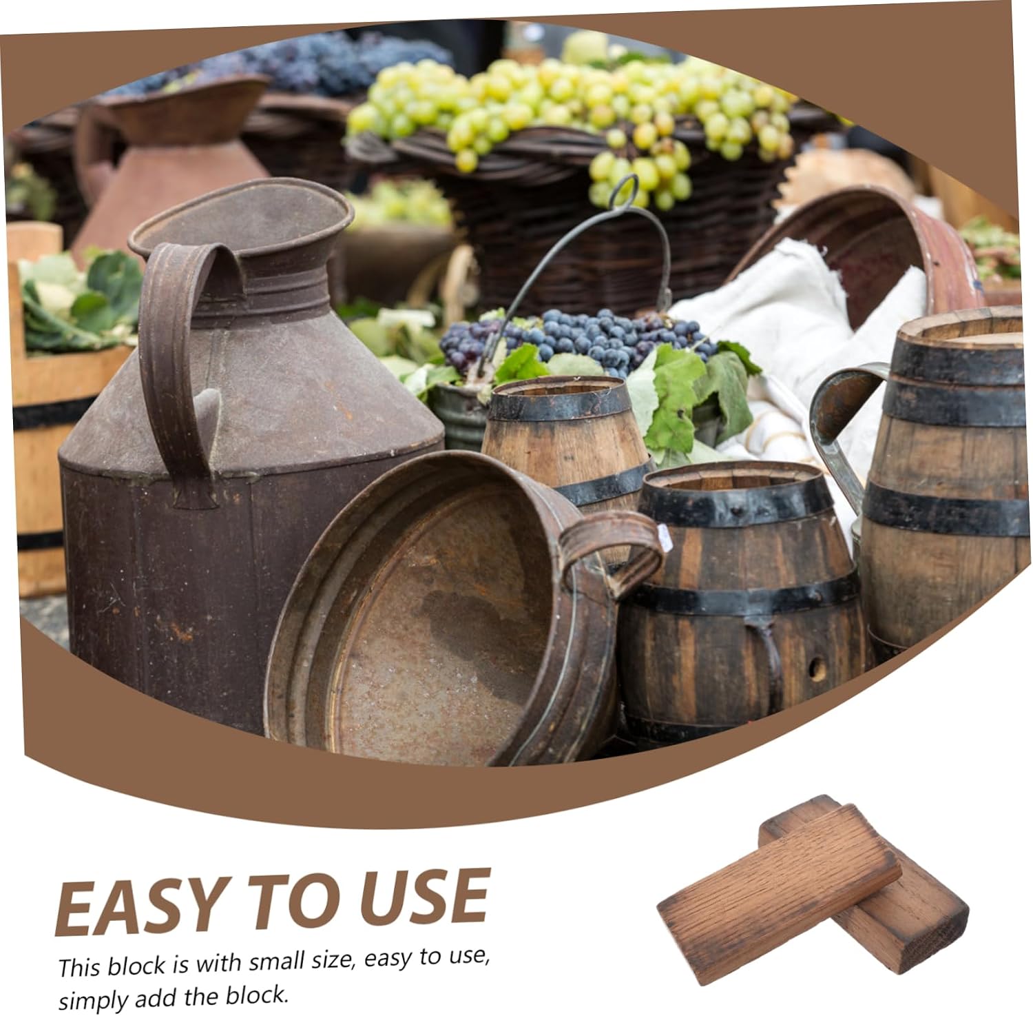 LABRIMP Winemaking Supplies Home Brewing Blocks Oak Wine Chips Wood for Wine Making