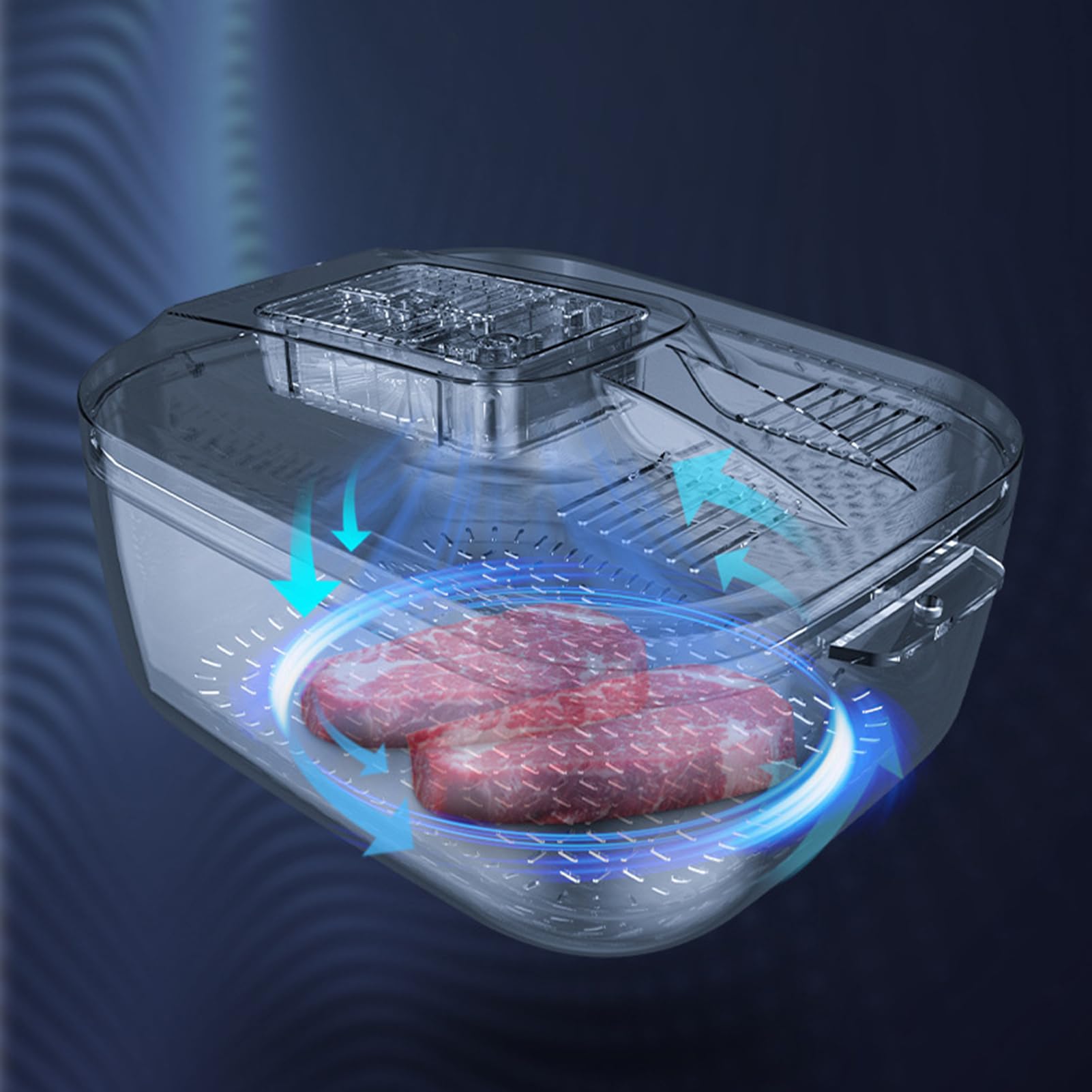 Boîte De Décongélation, Panier De Décongélation, Plateau De Décongélation Rapide En Pet/ABS, Plque De Décongélation Amovible En Trois Dimensions, Plateau De Décongélation Rapide Réglable, Panier De D