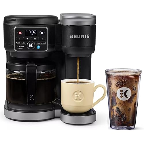 Keurig KD5600 K-Duo Hot & Iced Single Serve & Carafe Coffee Maker, 72oz Reservoir, MultiStream Technology (Gen 2), Black (Renewed)