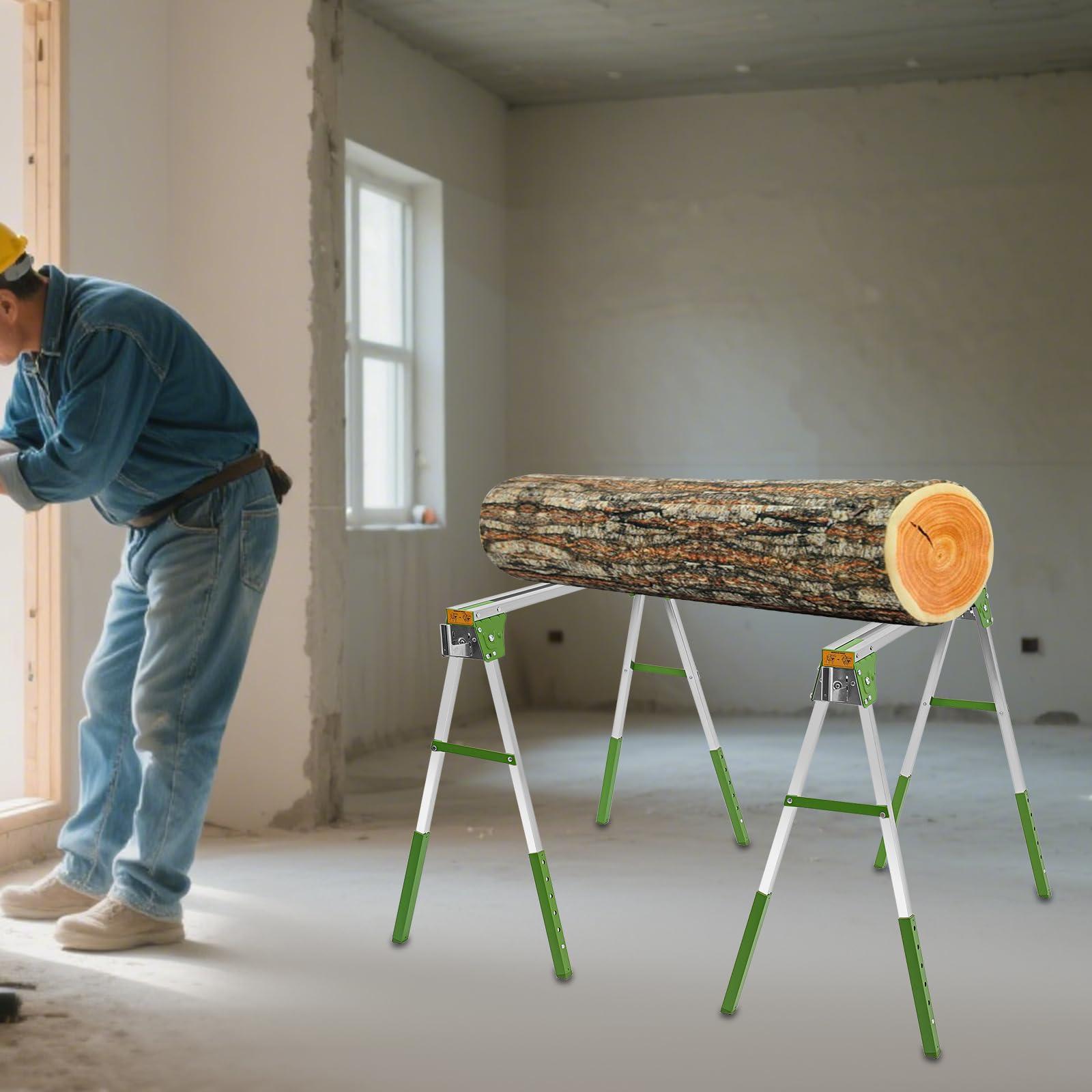 Höhenverstellbar (6 Stufen, 72,6–89 cm) Enorme Tragkraft Arbeitsböcke Böcke Arbeitsbock Unterstellbock Höhenverstellbar 2er Set Klappbar Schnell zusammenklappbar für Werkstatt, Baustelle, Lager