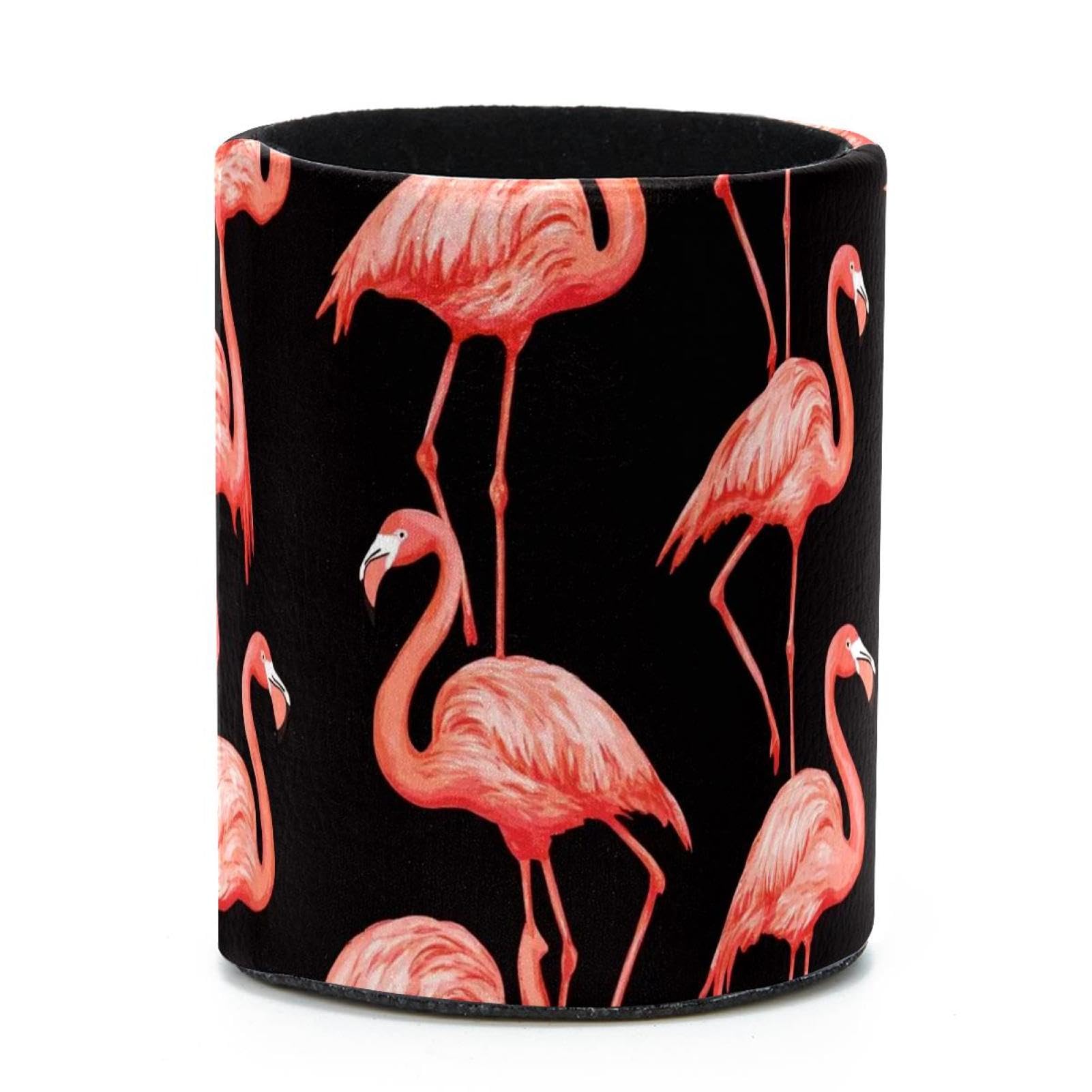 VAPOKF Round Pencil Holders for Desk, Flamingo Pen Holders Pen Pot Makeup Brushes Storage Desktop Stationery Supplies Organiser for Home Office