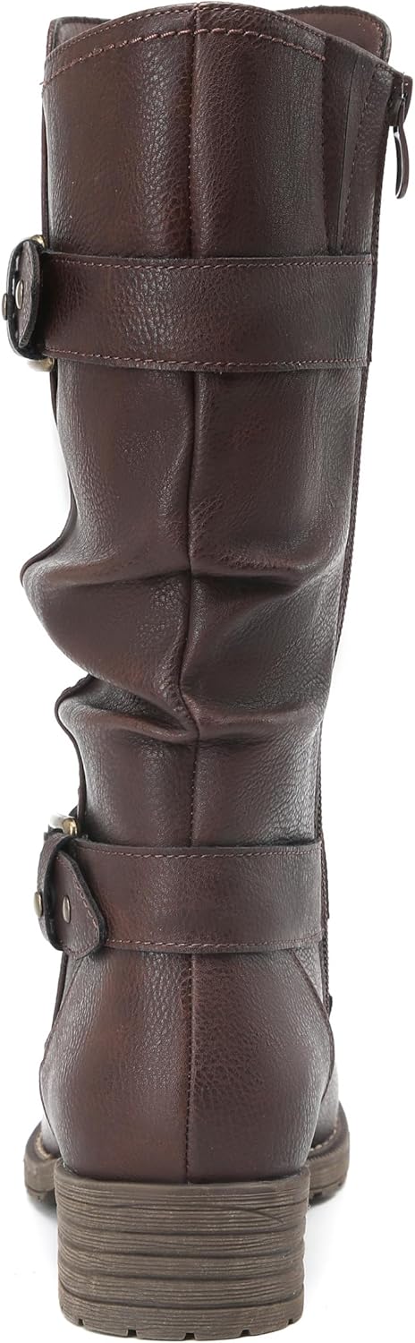 DECARSDZ Women's Fashion Mid Calf Black Boots For Women Dress Boot With Chunky Low Heel Style Zipper Comfort Booties - Image 3