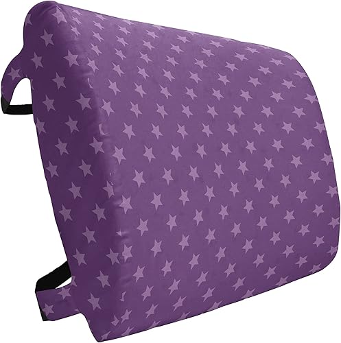 Ambesonne Almohada lumbar de estrella, paleta de colores morados simplistas, diseño monocromático, repetición de formas, cojín de respaldo suave