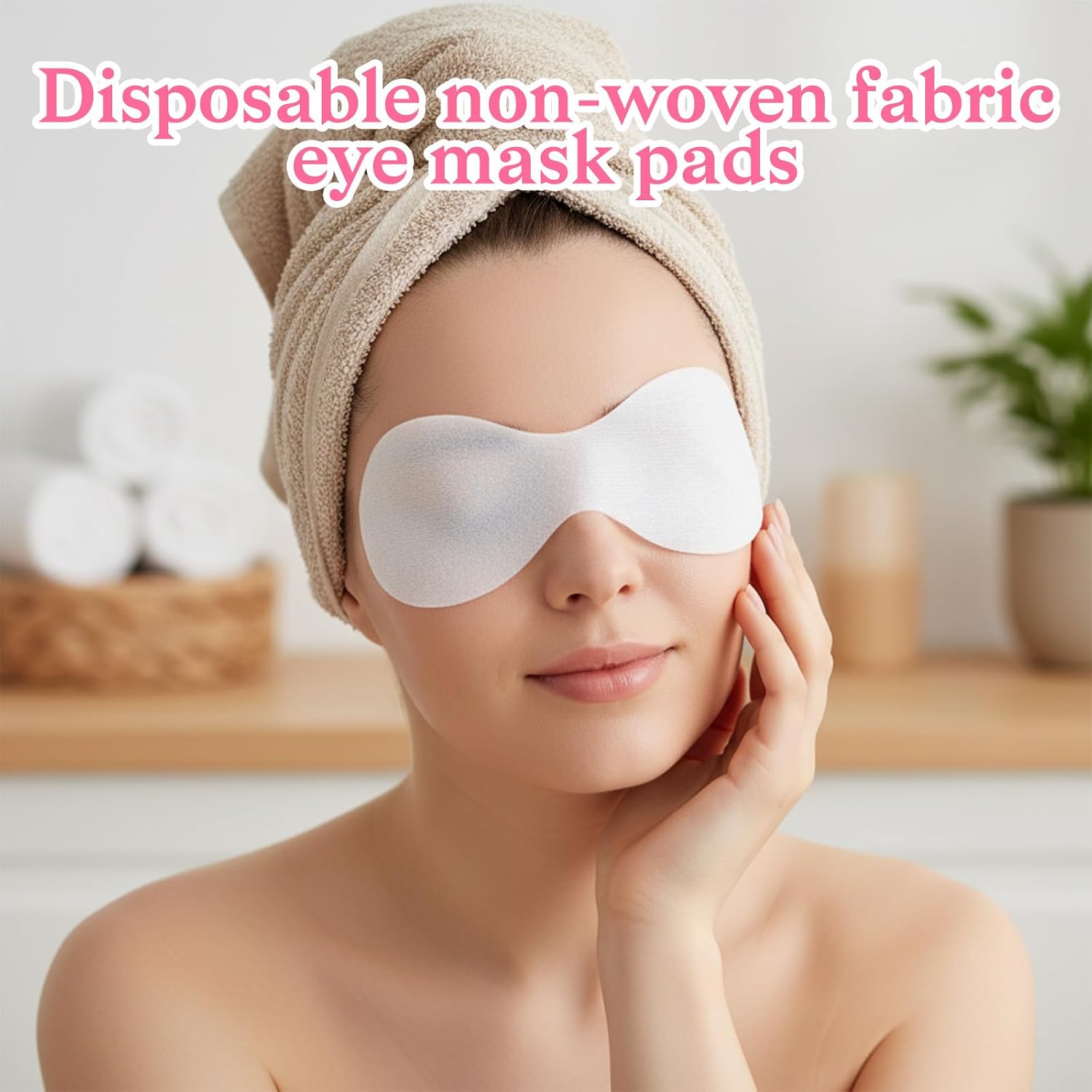 200 Sheets Eye Covers for Facials,Disposable Non Woven Eyes Care Disposable Eye Mask Non-Woven Cotton Eyes Pads for Spa Skincare Spa Wrap Moisture Retention Home Beauty Wet Compress