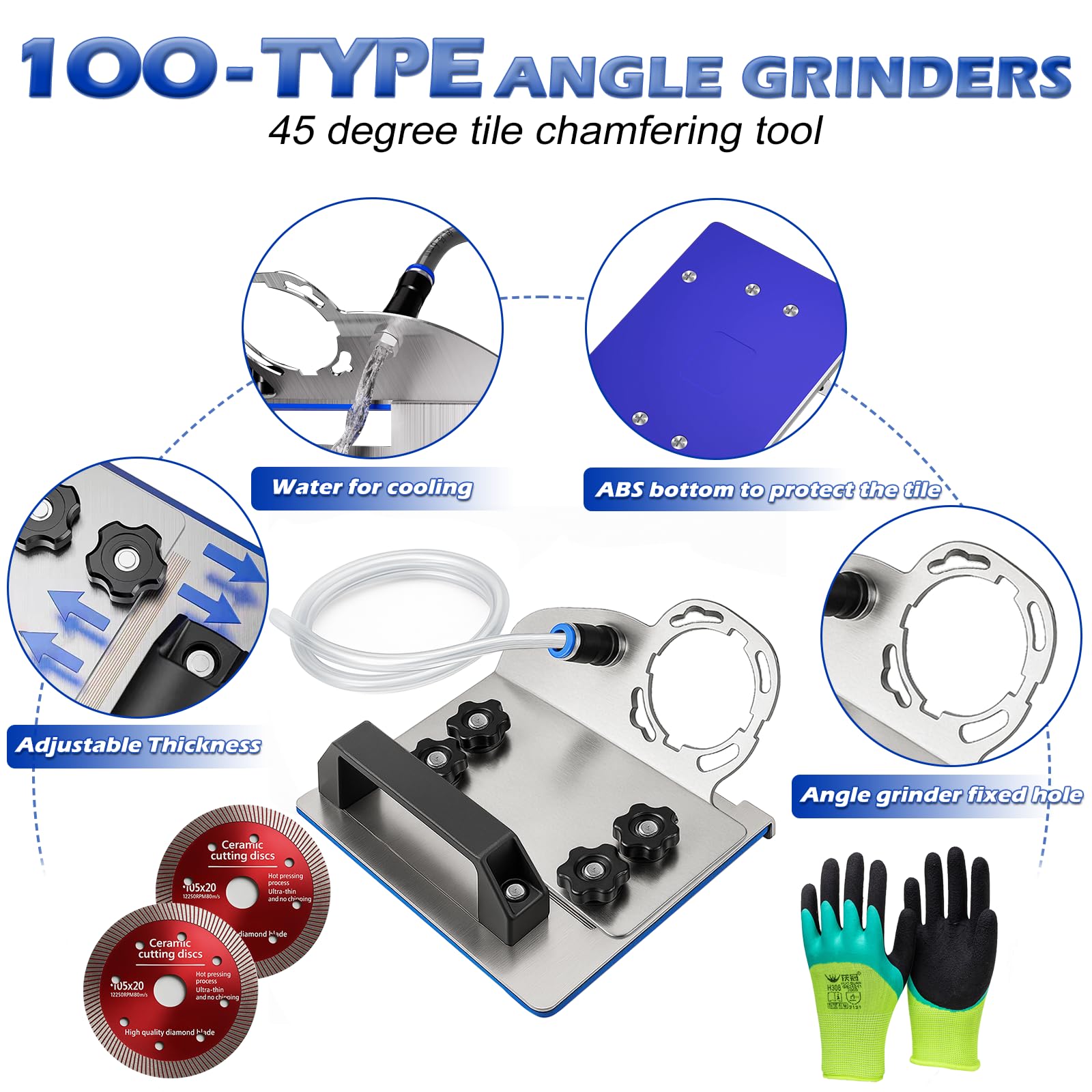 Angle Grinder Tile Stand - 45° Chamfer Cutting -3 Angle Grinder Tile Stand - 45° Chamfer Cutting -3
