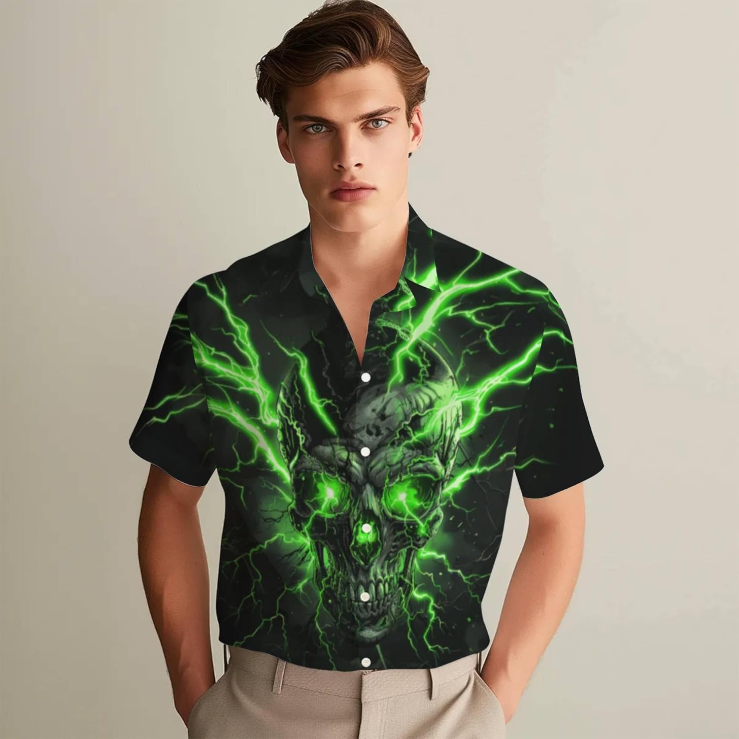 3D Pattern Print Shirt with UniqueDesign Stylish Casual Wear Creative Graphic Shirt Comfortable Fit Perfect for Everyday - Image 4