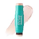 Thrive Causemetics Triple Threat Color Stick: Cream Highlighter Stick with Vitamin E, Evening Primrose Oil, Waterproof Smudge Proof Face Makeup Formula, Joy (Gold Shimmer)
