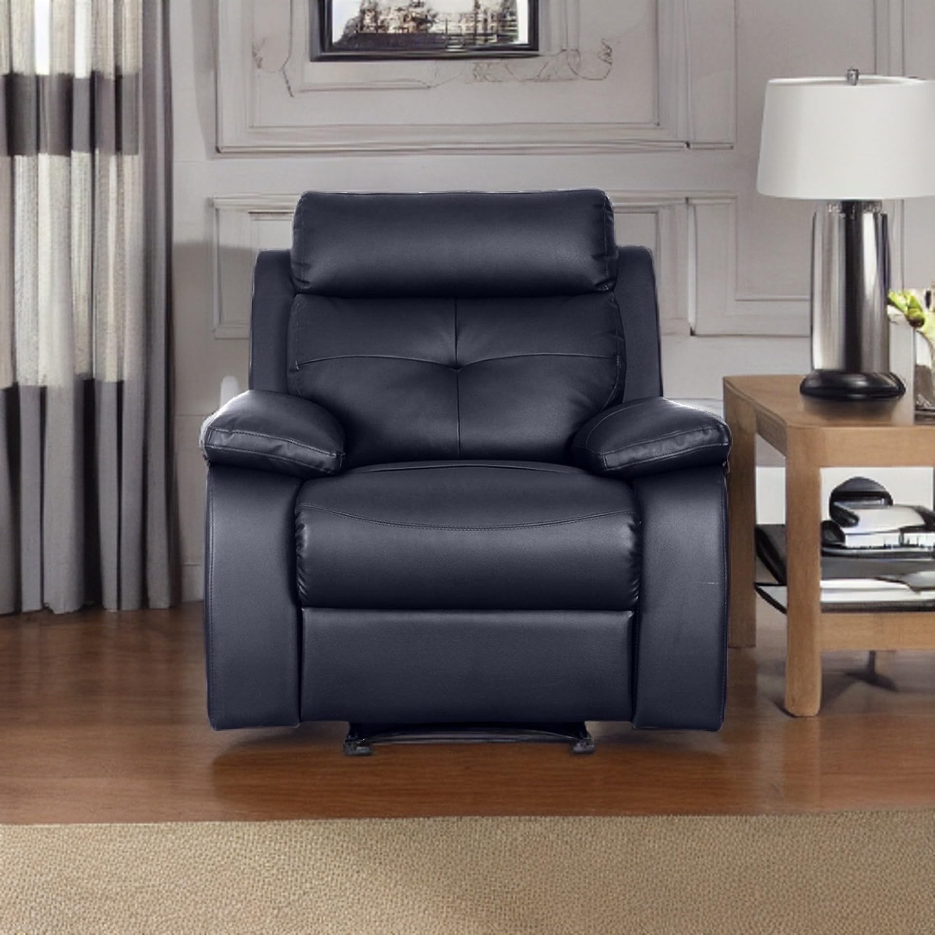 Lofty Dreams Elegant Recliner Sofa 1 Seater - Supreme Comfort, Durable Manual Recliner Chair Design, and 5-Year Warranty for Reliability