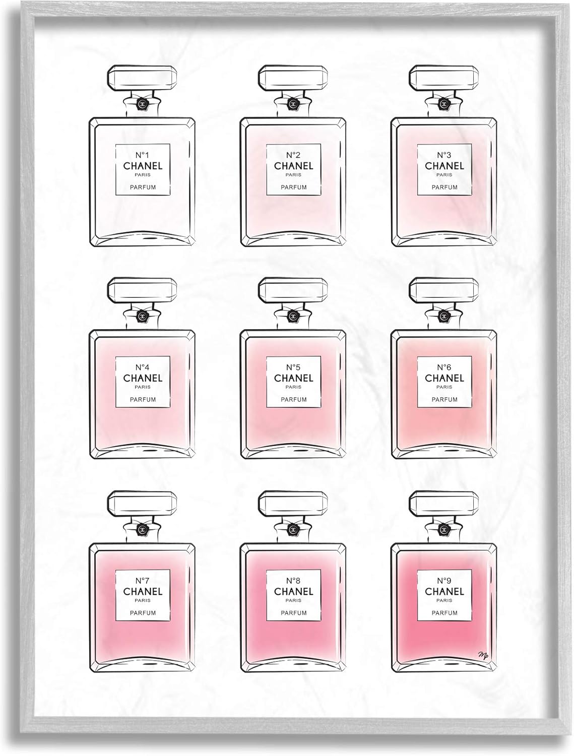 Stupell Industries Glam Pink Ombre Fashion Perfume Bottles