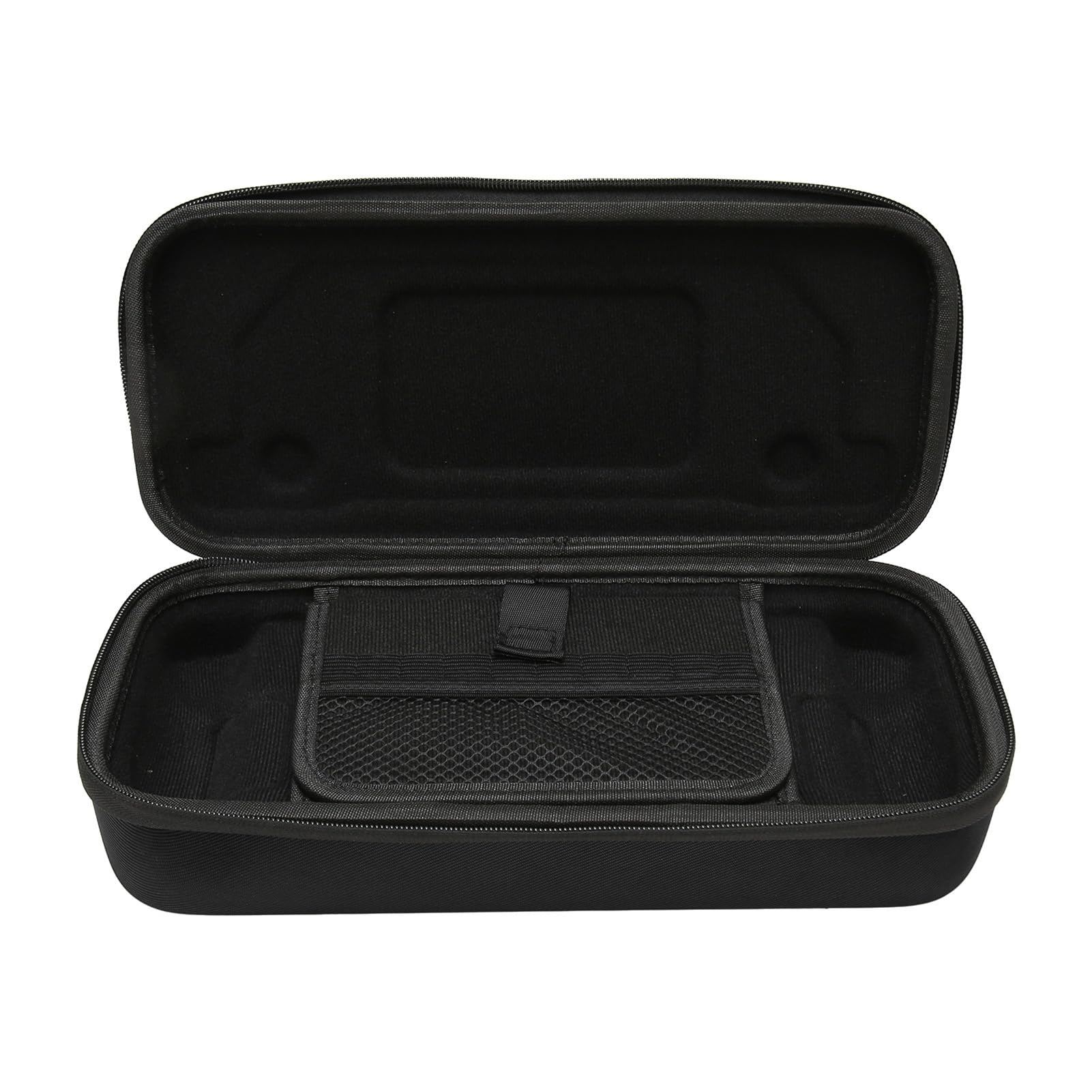 Étui de Transport pour Console Portable Steam Deck, Sac de Voyage Rigide et Protecteur avec Emplacement intégré pour Carte mémoire et Support, étui de Jeu à Fermeture éclair avec (Noire)
