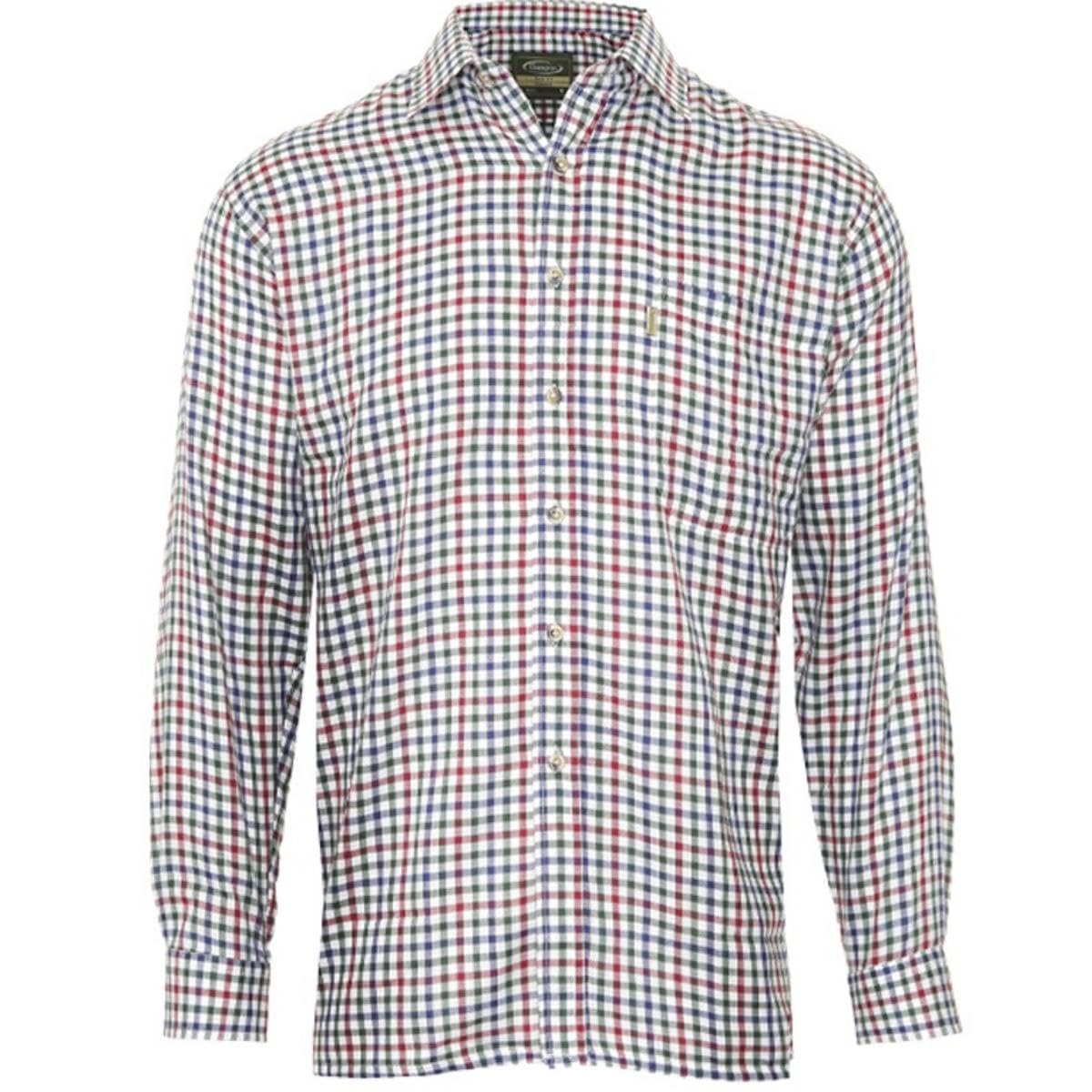 Champion Country Clothing Men's Red Champion Country York Long Sleeve Shirt-Olive-Wine-Medium-Max 43",110Cm