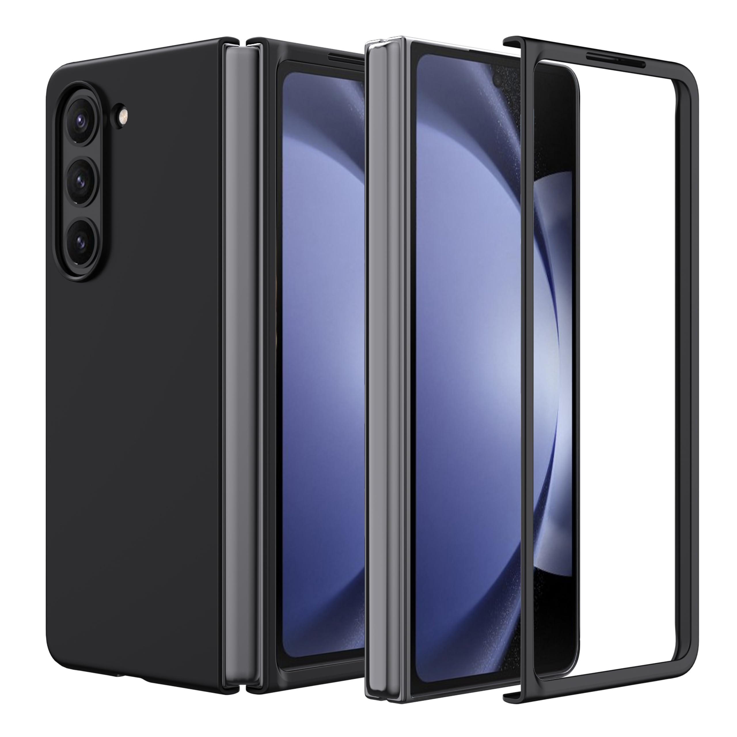 Natbok Case for Samsung Galaxy Z Fold 6 Case,[Anti-Drop] [Anti-Scratch] Slim Thin Hard PC Full-Body Z Fold 6 Phone Case,Shockproof & Non-Slip Caser for Samsung Z Fold 6,Black