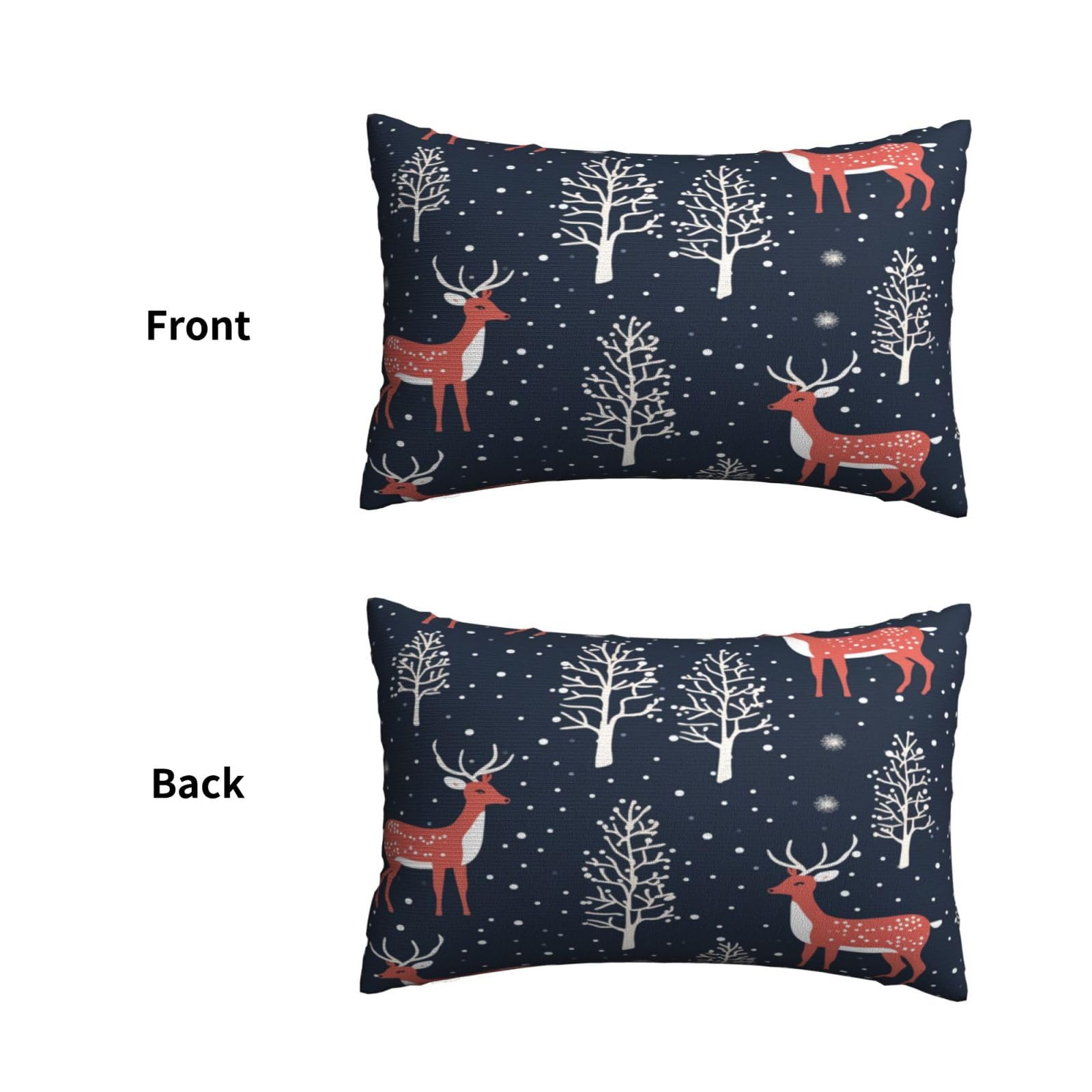 Funda Cojin 60x90cm Fundas Cojines Árbol de Navidad 2 Piezas, Nieve Cojines Decorativos, Fundas de Cojines, Lumbar Fundas Cojines Sofa Funda de Almohada, Sala de Estar Dormitorio Decoracion Hogar,S291