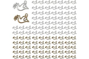 Charming 100-Piece Dove Pendants: Adorn Your Creations with Peace Symbols