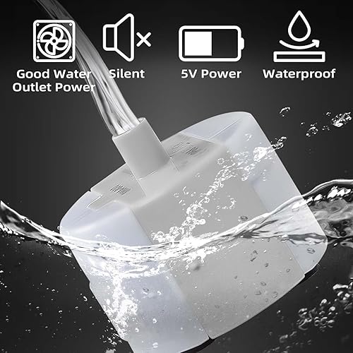 Miniatura 3 de Bomba de repuesto ultrasilenciosa para fuentes de agua de acero inoxidable para gatos, motor SMA-800, segura y fácil de limpiar con bajo voltaje DC