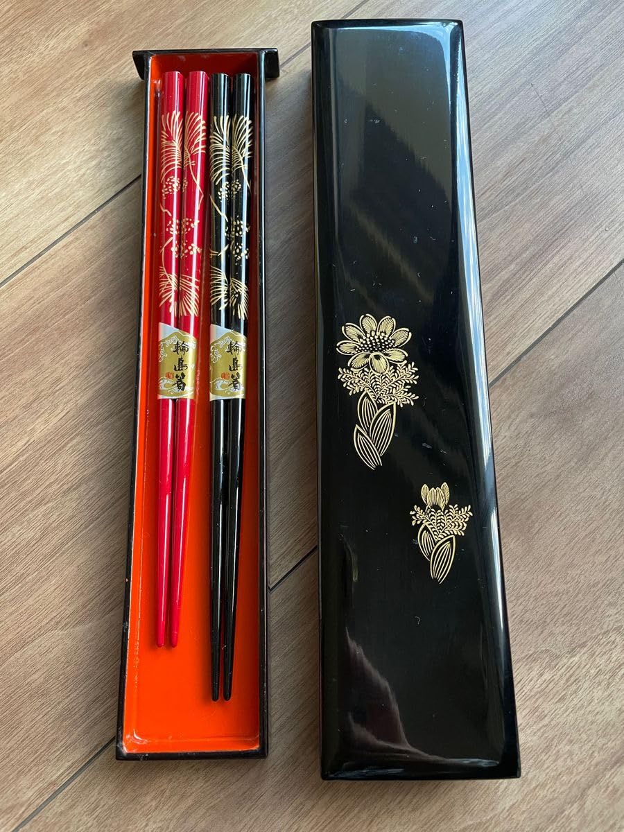 Amazon.co.jp: 輪島塗 箸入れと夫婦箸のセット : ホーム＆キッチン