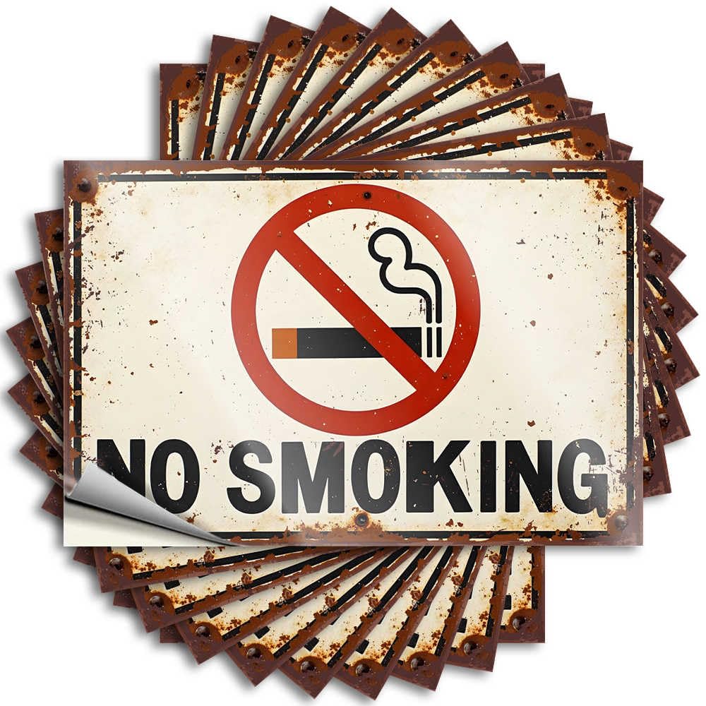 Mimosa Wall Lettering Sticker | Rusty 'no Smoking' Sign with Iconic Cigarette Graphic Happy for Alcohol Decor(8X12CM)
