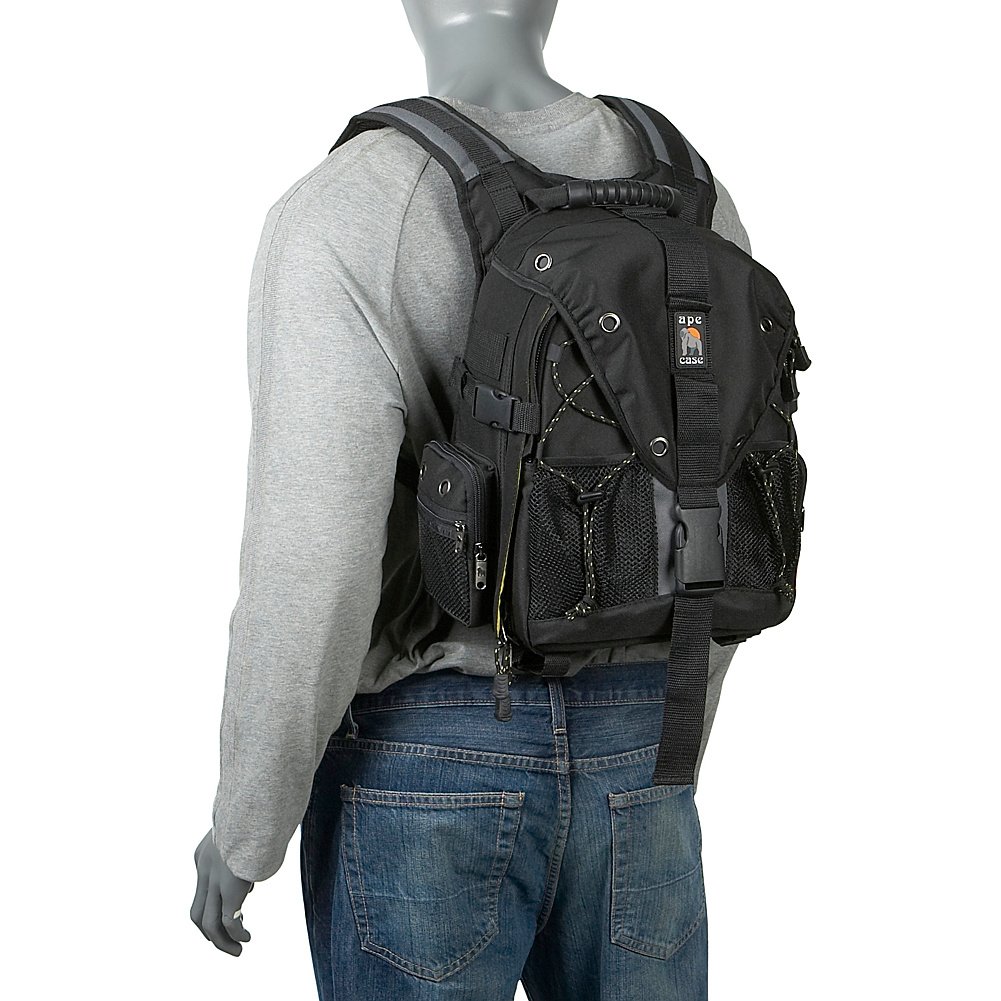 Ape Case, ACPRO1800, Compact backpack, Tablet compartment, Padded, Rain cover included, Adjustable straps, Camera bag, Equipment pack, Black (ACPRO1800) : Camera Bag : Electronics