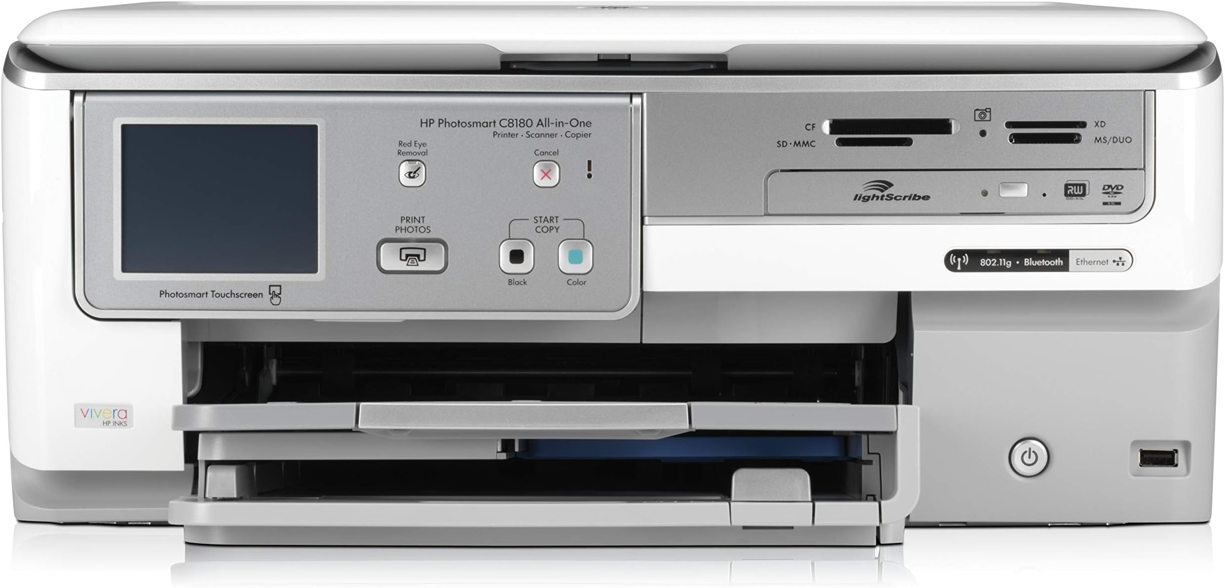 HP Photosmart C8180 All-in-One Color Inkjet Printer w/Built-in CD/DVD Drive