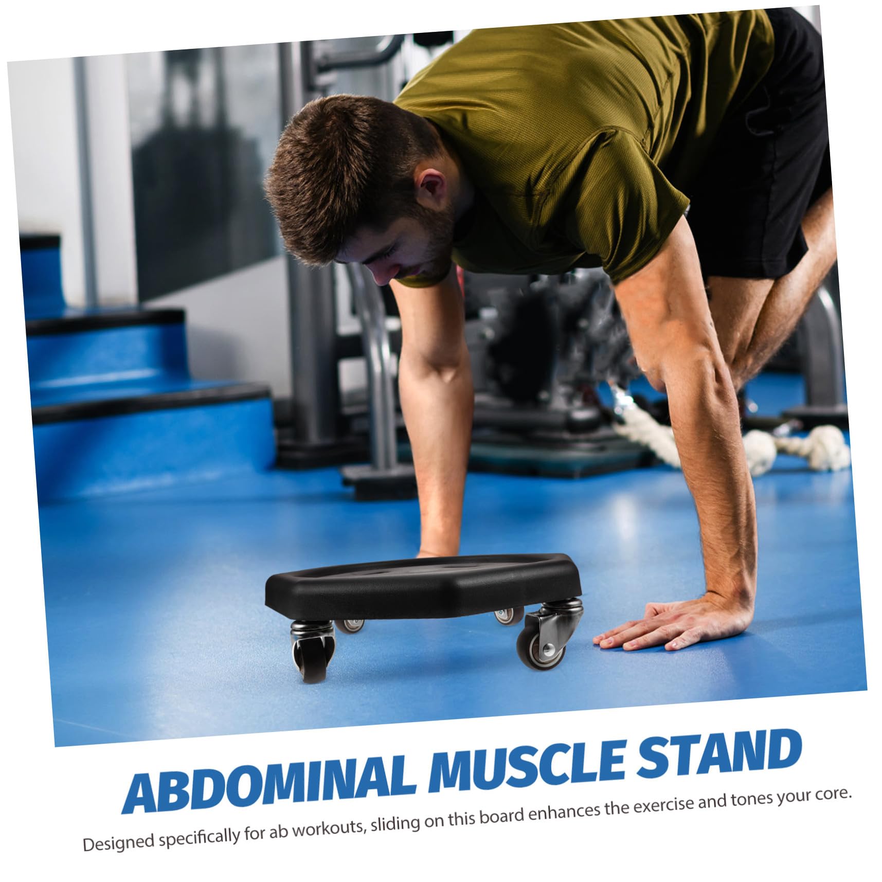 Rueda Abdominal para Entrenamiento Discos de Fitness Deslizantes con Cojín para Rodillas Equipo de Ejercicios para Usar Casa o Gimnasio Color Aleatorio