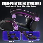 RGB Gaming Chair with Footrest, Computer Gaming Chair with LED Lights for Adults, Reclining Gamer Chair with Adjustable Headrest, Lumbar Support and Linkage Armrests for Home, Office, Gaming Room