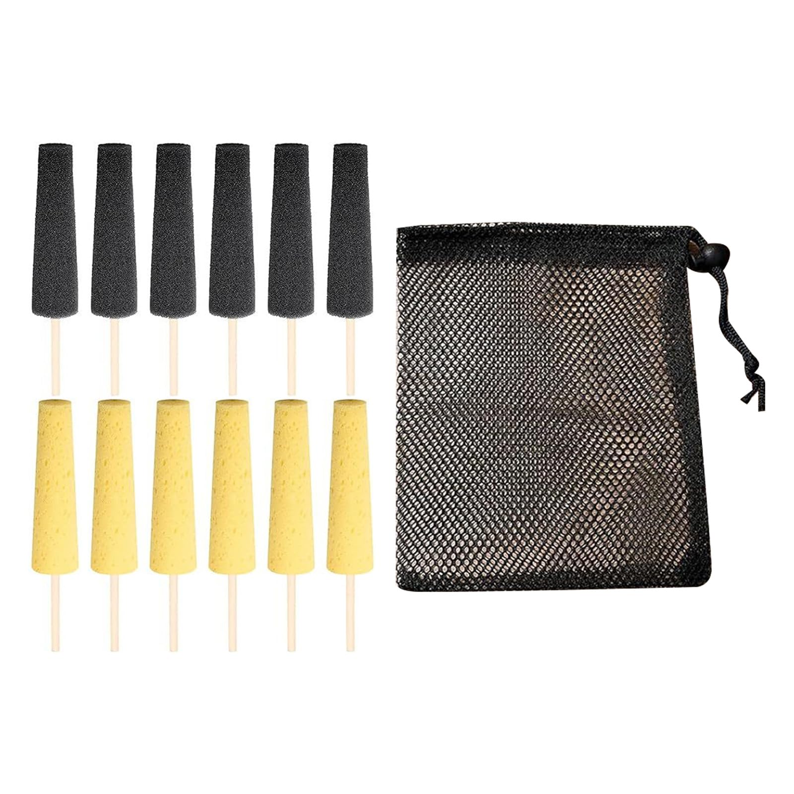 12Pieces Pottery Trimming Tool Pottery Sponge Tool on Stick Ceramic Clay Trimming for Carving and Shaping Accessories