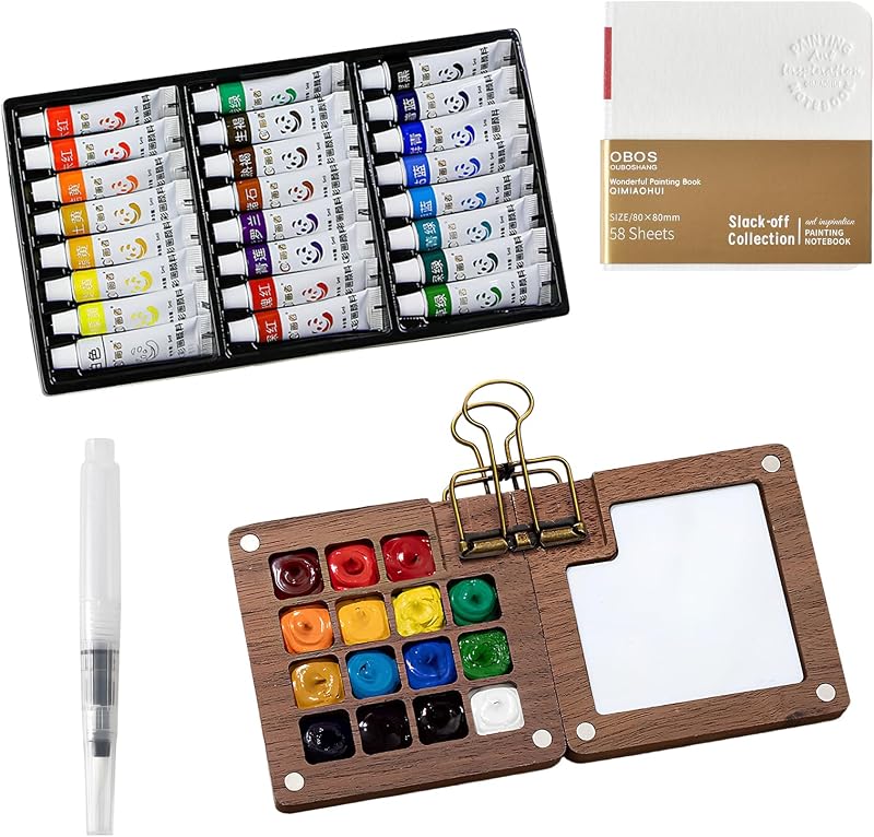 Laissez libre cours à votre expression artistique avec ce magnifique set aquarelle miniature. Conçu pour les créatifs no