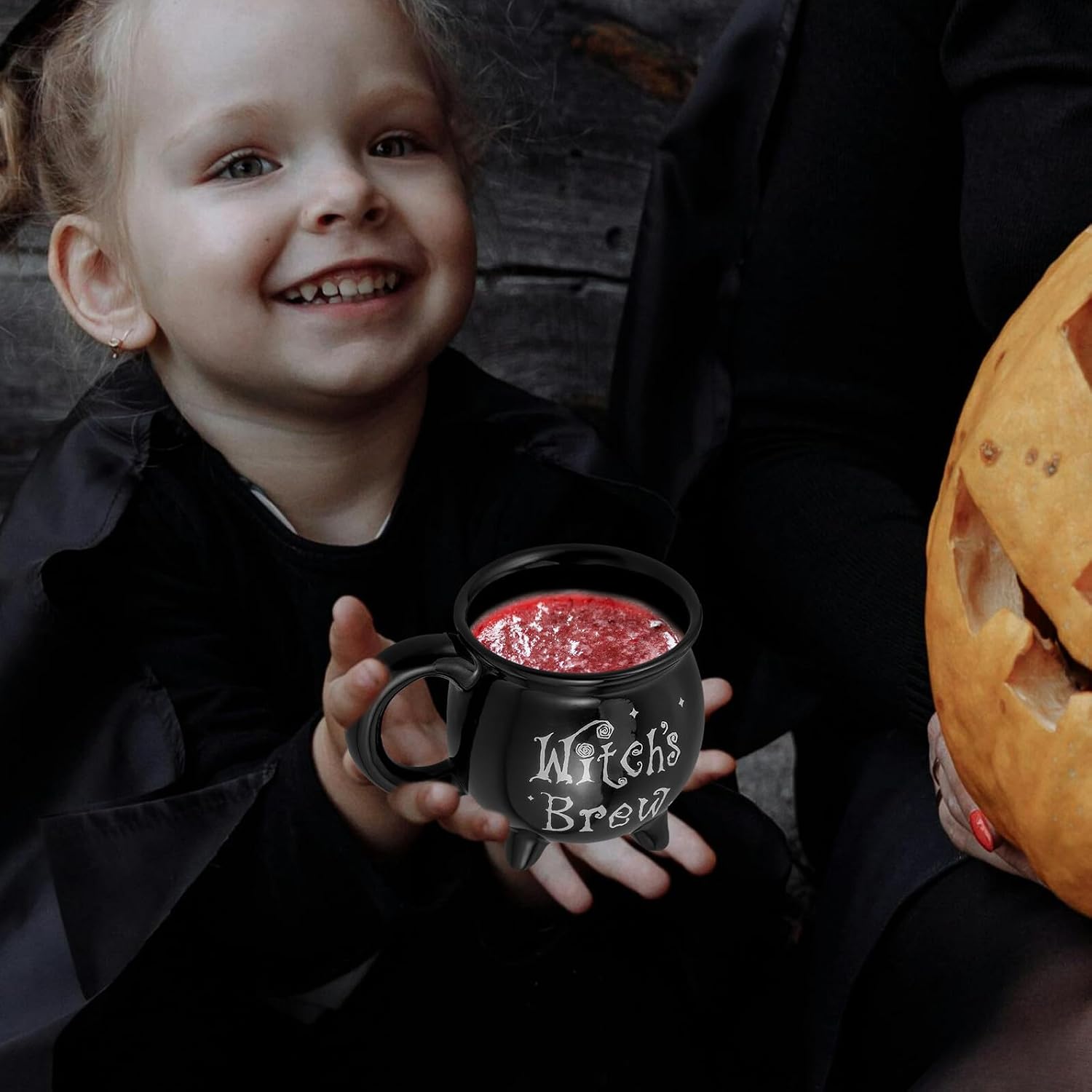 Alipis Witch Cauldron Coffee Mug Ceramic 350ml Black Halloween Decorative Drinkware Potion Cup Halloween Home Decor