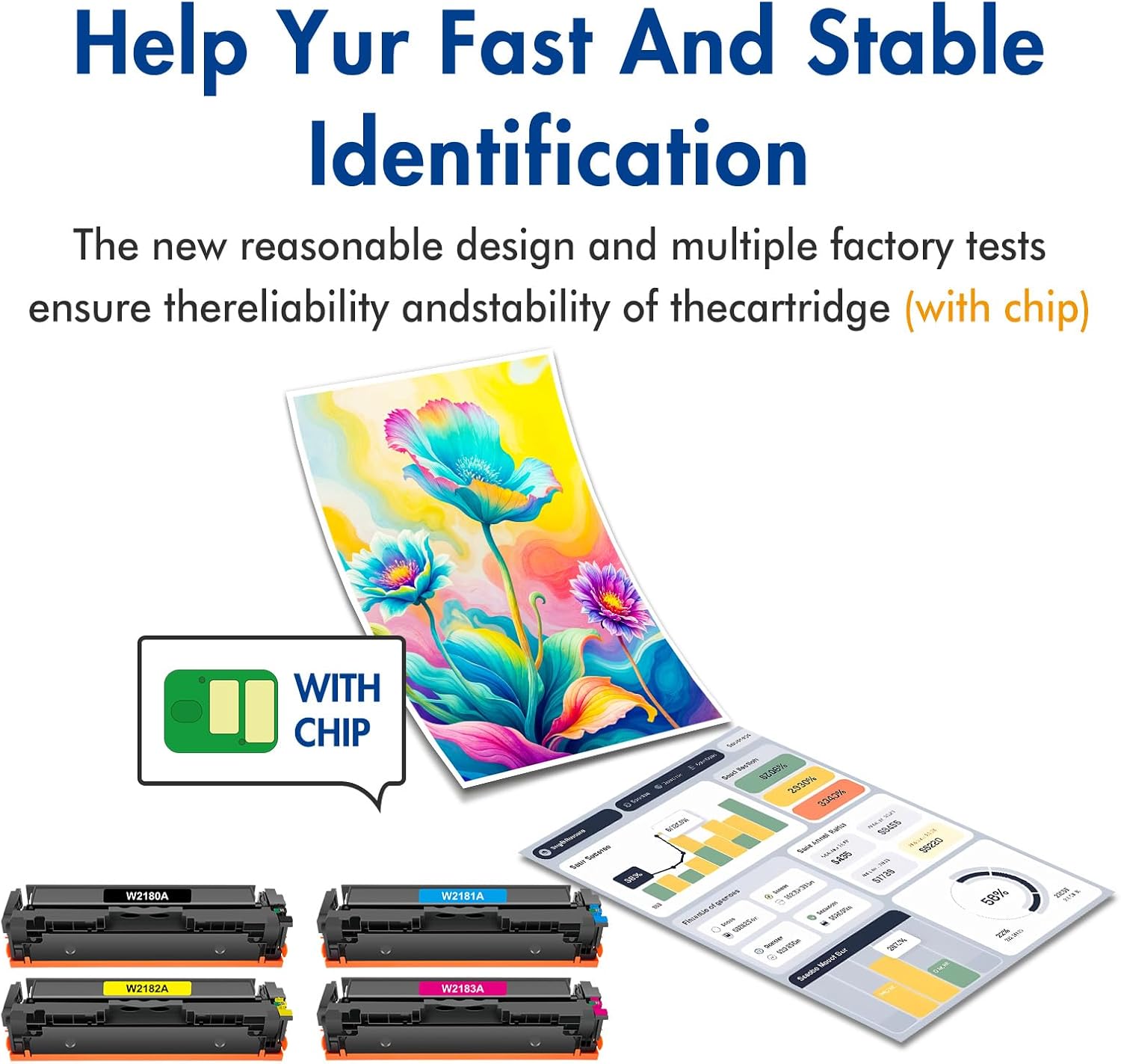 218A Toner Cartridges 4 Pack Pro MFP 3301fdw Toner Compatible for HP 218A 218X Works with Color LaserJet Pro 3201dw MFP 3301 Series 3301fdw 3301sdw 3301cdw Printer Ink W2180A W2180X (with Chip)