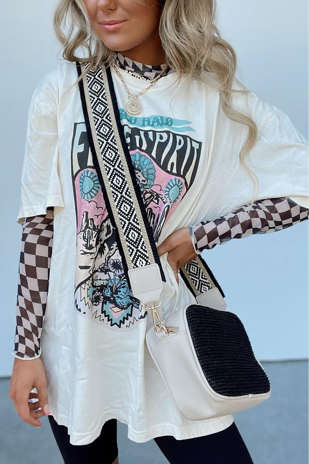 Urchics Womens Mock Neck Mesh Tops Western T Shirts Long Sleeve Layering Tops See Through Trendy Outfits Going Out Tops - Image 3