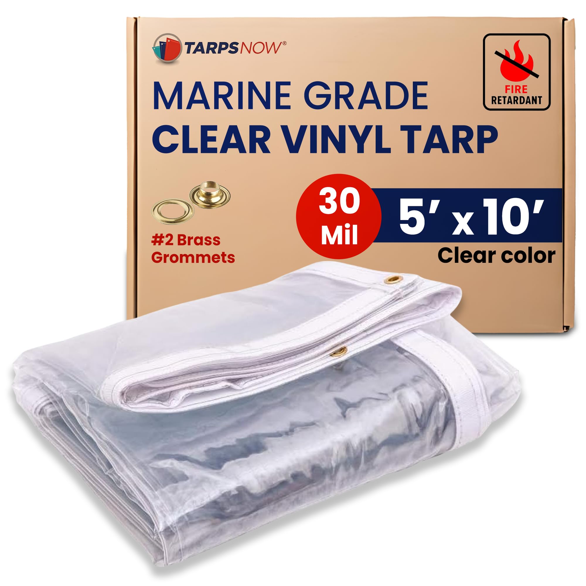 marine tarp Tarps Now Grade Clear Vinyl Tarp, (5' x 10') with Brass Grommets Size:12 Awesome glitch win any 1996-1998-bmw-328i-4-door-sedan-esr1641382 and More