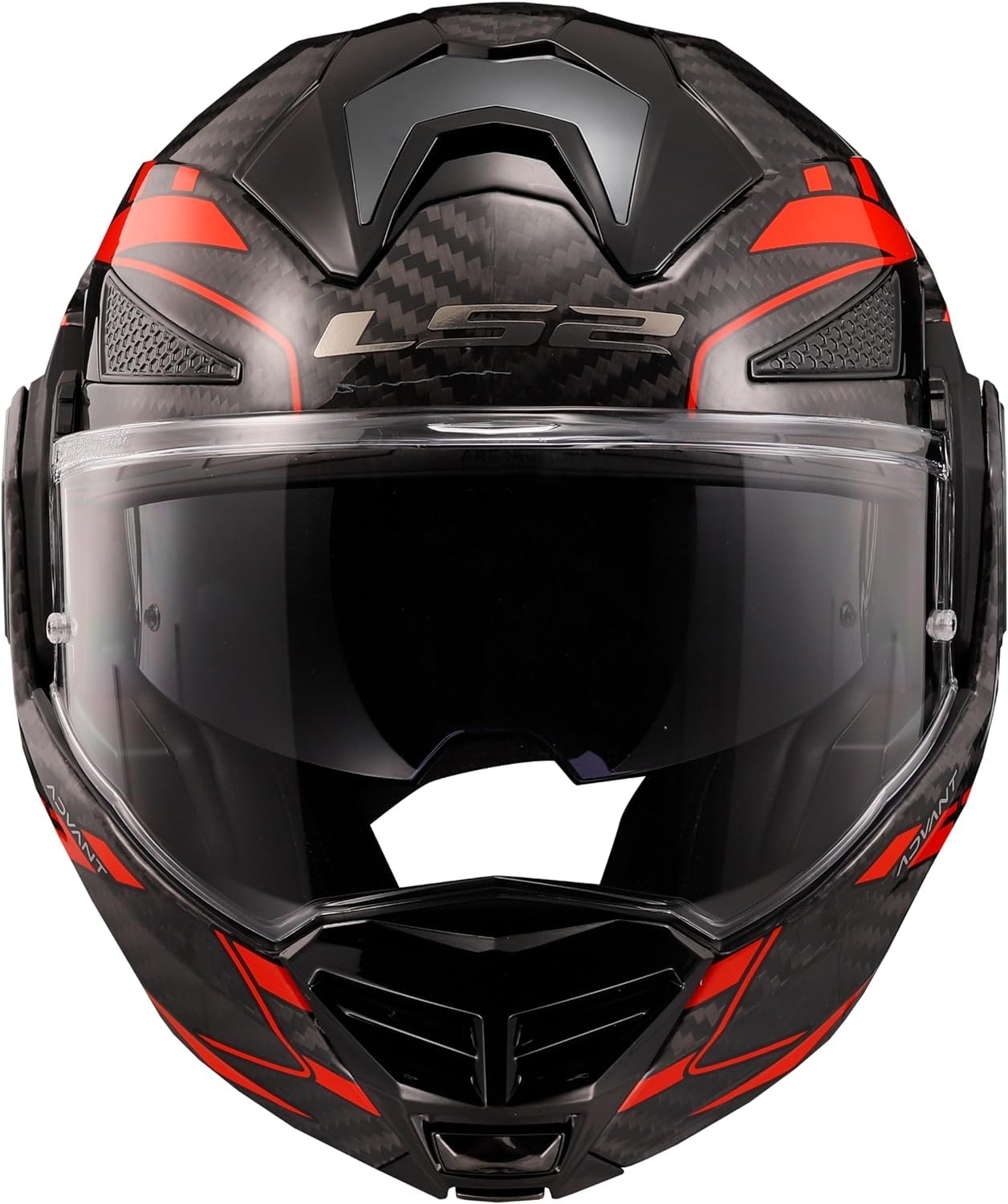 LS2, Casco Moto Modulare ADVANT X CARBON FUTURE Gloss Red, M