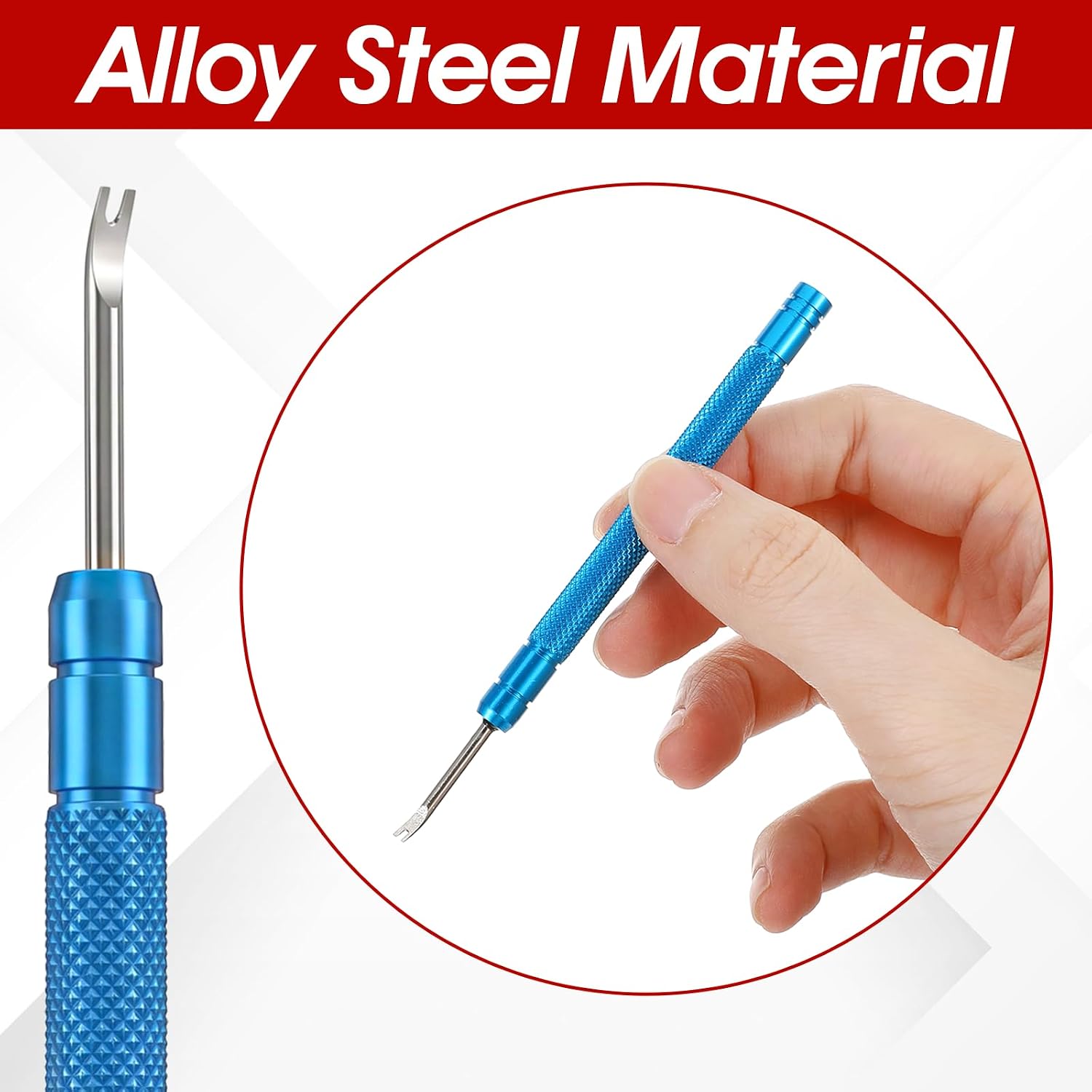 7Pcs Watch Hand Removal Tool Repair Kit, Stainless Steel Watch Hand Press Setting Tool, Watchmakers Wristwatch Repair Tools with Hands Pressers Pusher, Removers Lever Minute Second Removals, Puller
