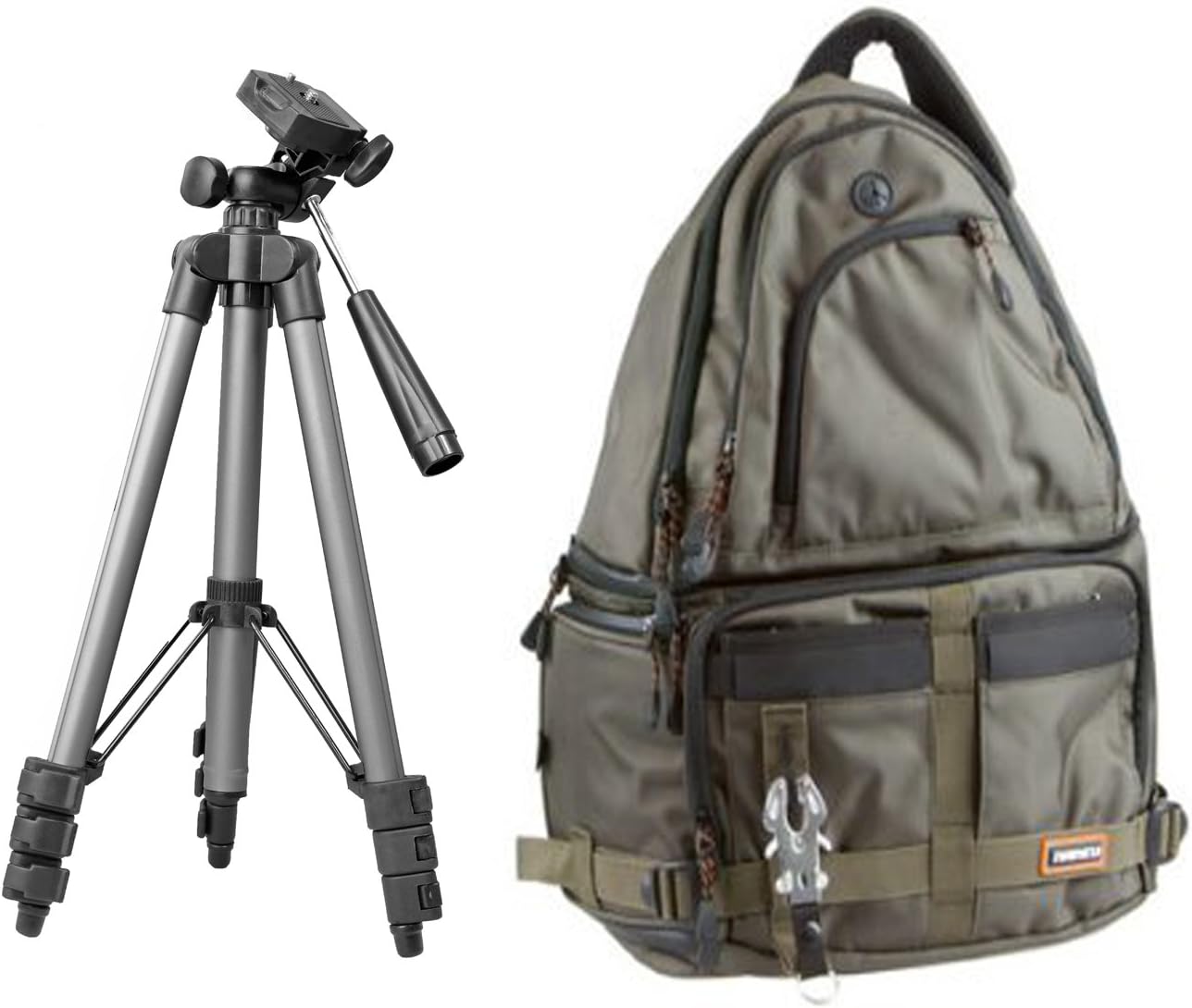 Camera bag, Naneu Elite Military Ops Echo-X, olive, with travel tripod and tripod bag