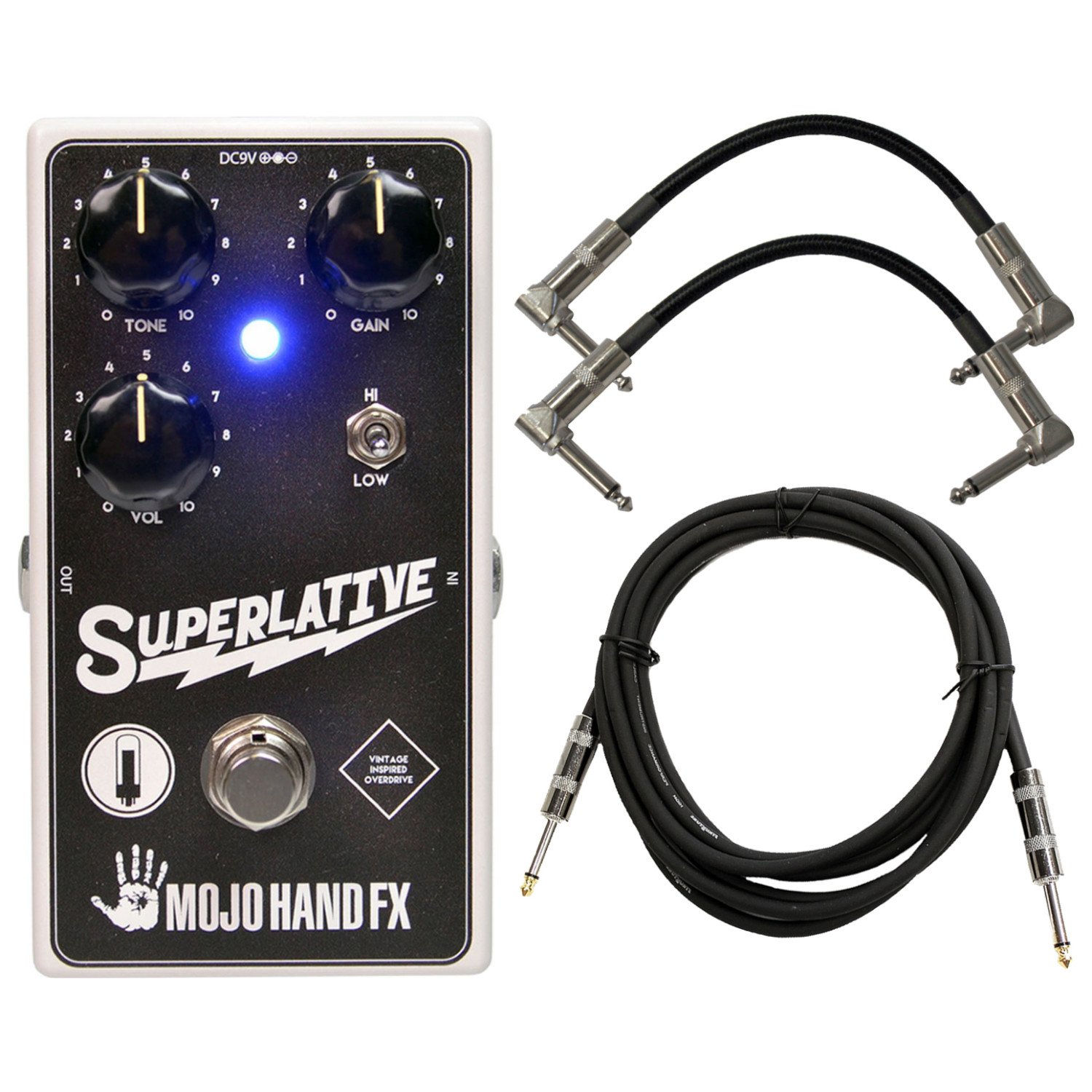 Mojo Hand Superlative Overdrive/Distortion Pedal w/ 3 Cables