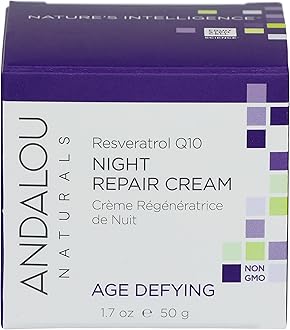 Age Defying Resveratrol Q10 Night Repair Cream - Anti-Wrinkle Moisturizer to Hydrate & Smooth - CoQ10 & Resveratrol for Dry Skin - 1.7 oz